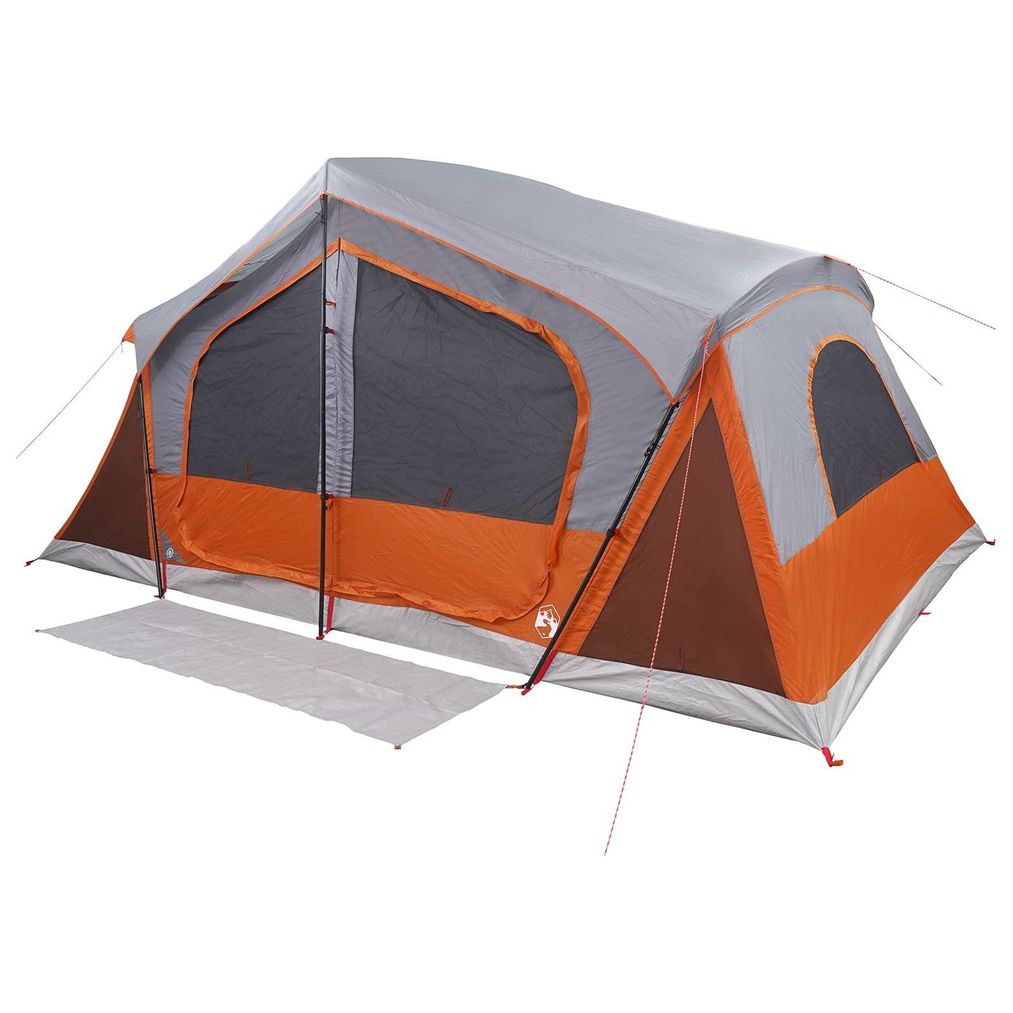 Hyttetelt Grå og Oransje 480 x 273 x 205 cm Polyester og stål