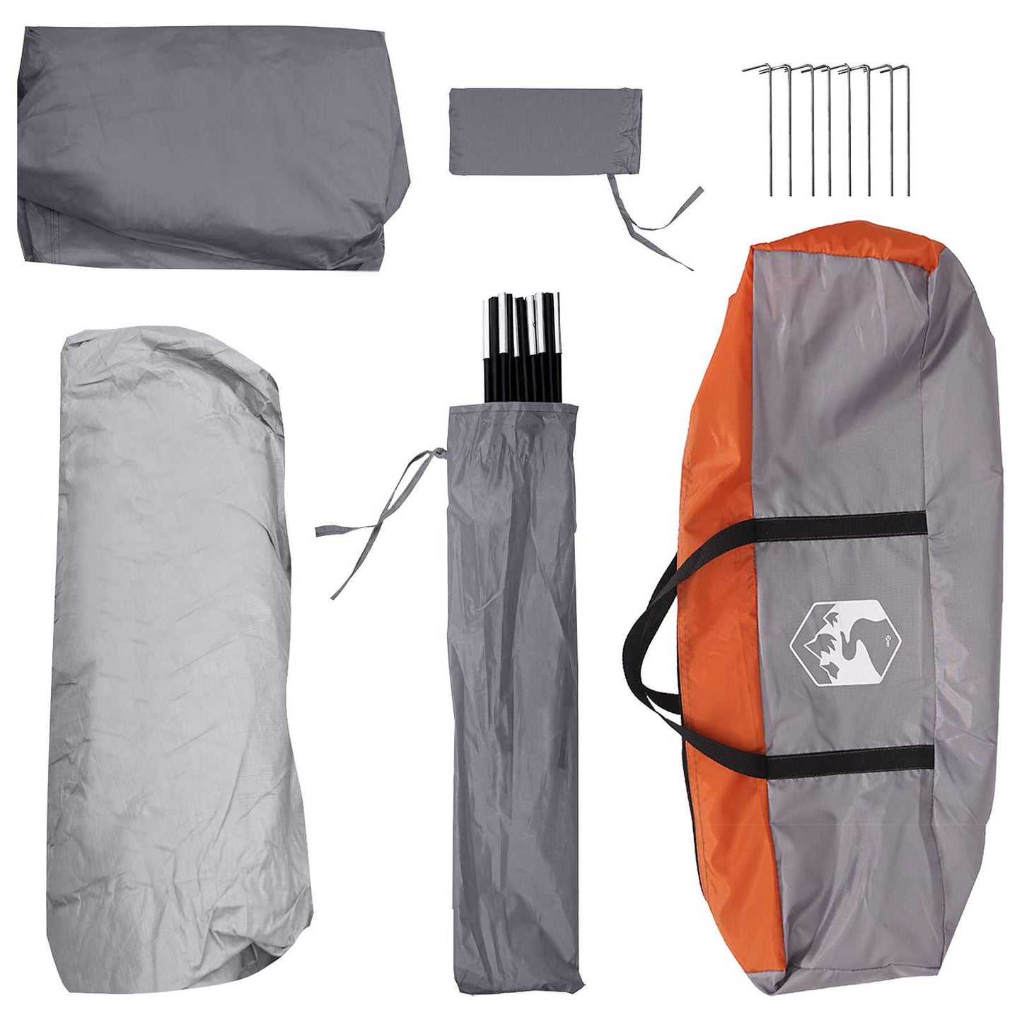 Sofort Telt Grå og Oransje 305 x 215 x 140 cm Polyester og stål