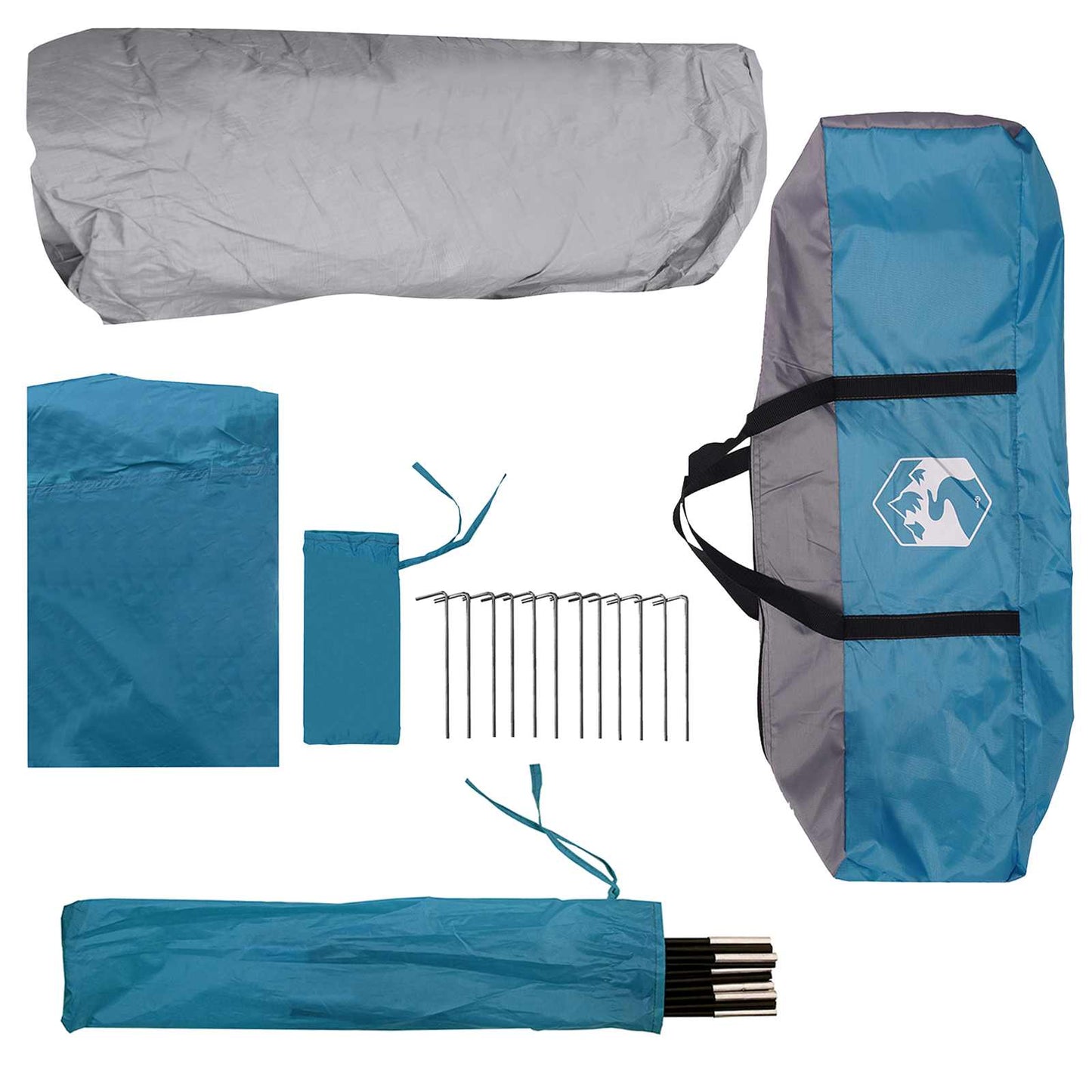 Sofort Telt med tak Blå 365 x 280 x 200 cm Polyester og stål