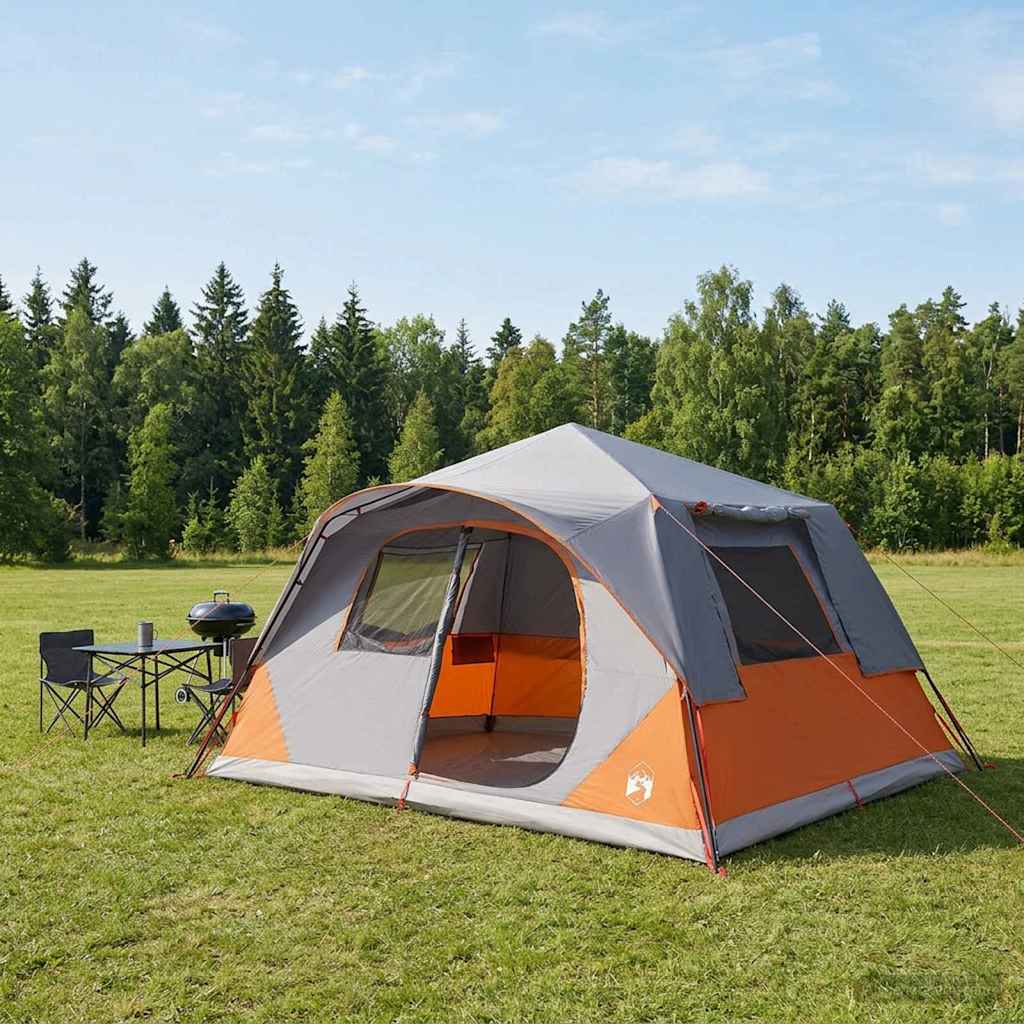 Sofort Telt 10 person Grå og Oransje Polyester og stål