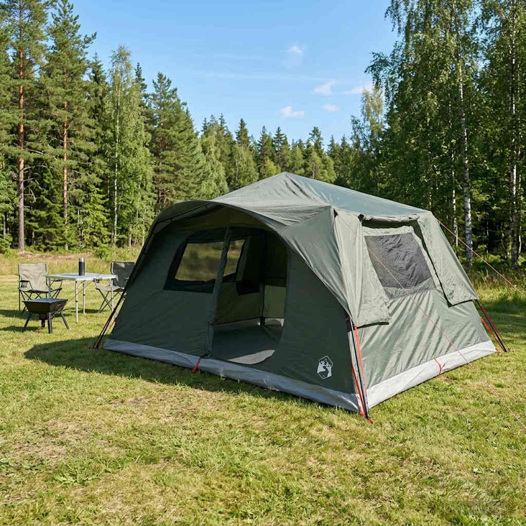 Sofort Telt 10 person Army grønn Polyester og stål