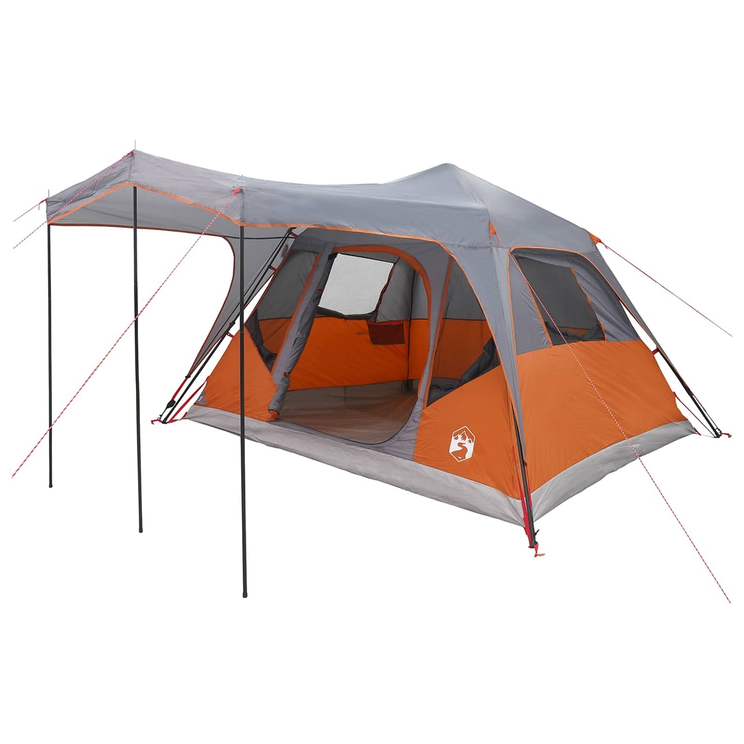 Familietelt Grå og Oransje 305 x 275 x 190 cm Polyester og stål