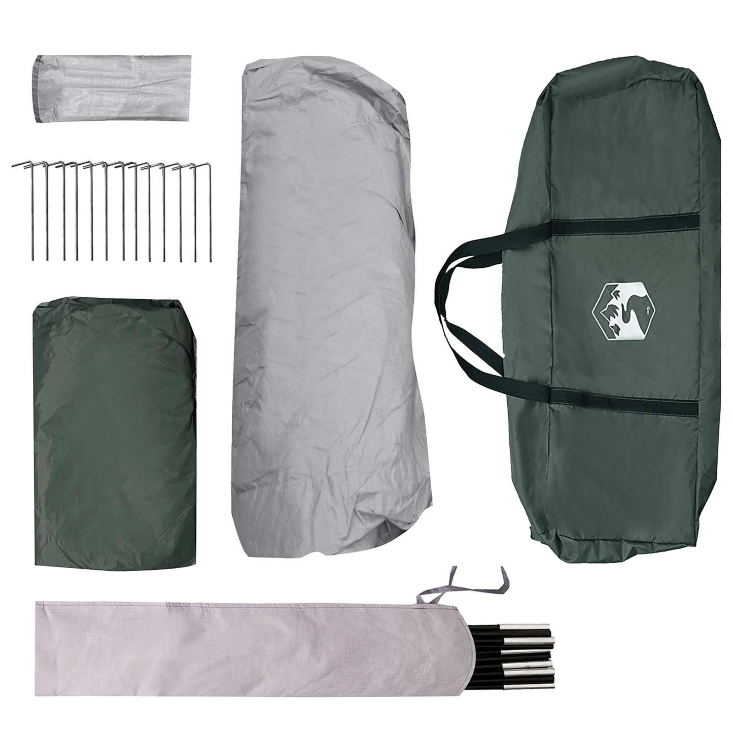 Familietelt Army grønn 305 x 275 x 190 cm Polyester og stål