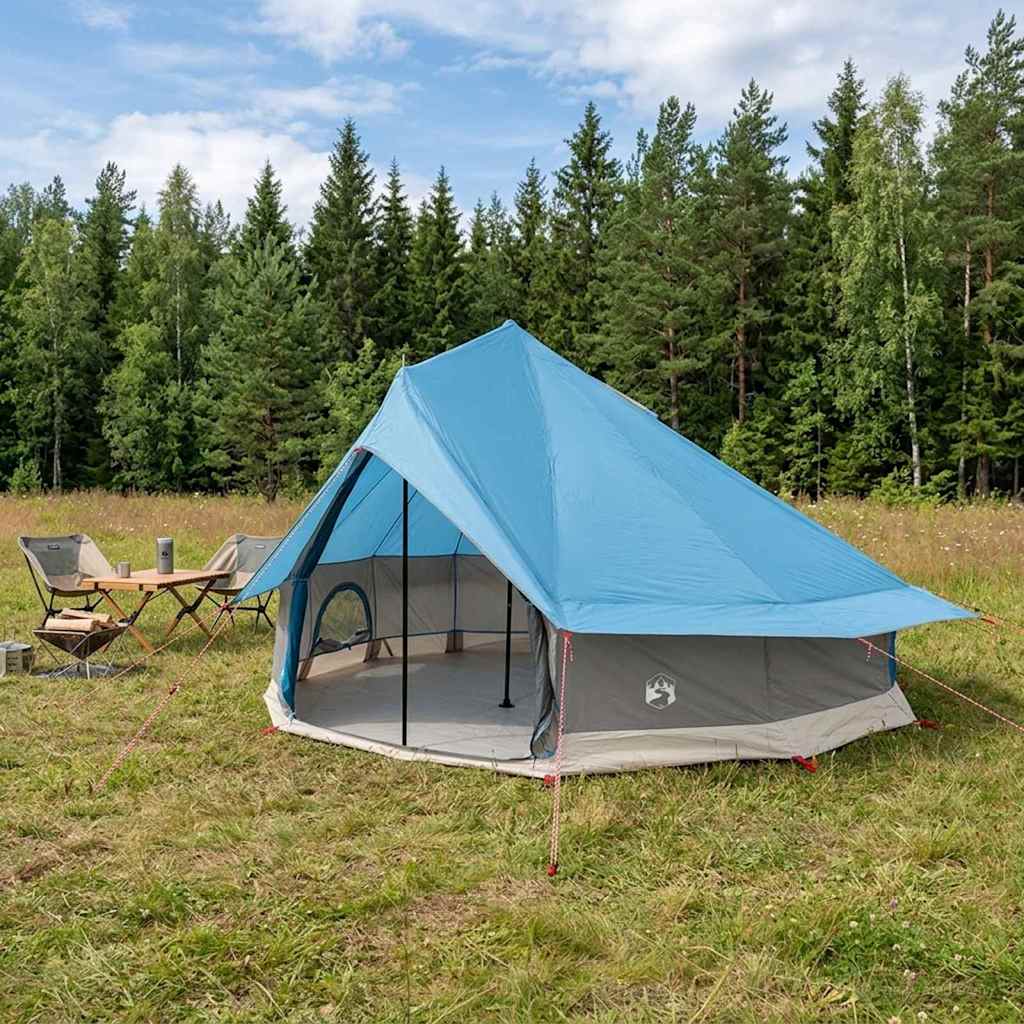 Tipi telt med tak Blå 700 x 700 x 395 cm Polyester og stål