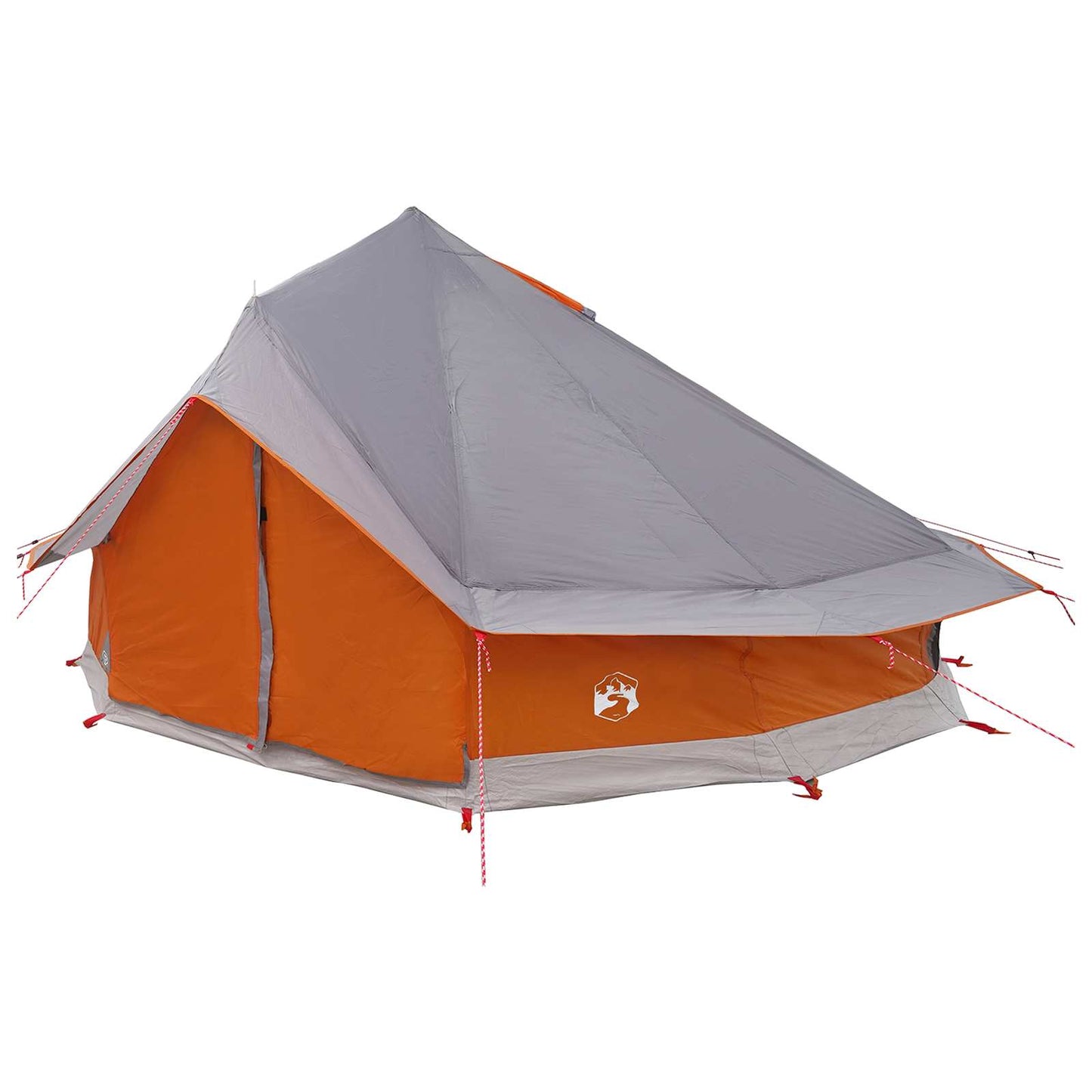 Tipi telt Grå og Oransje 700 x 700 x 395 cm Polyester og stål