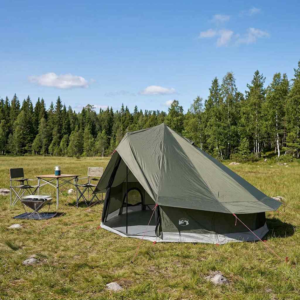 Tipi telt Army grønn 700 x 700 x 395 cm Polyester og stål
