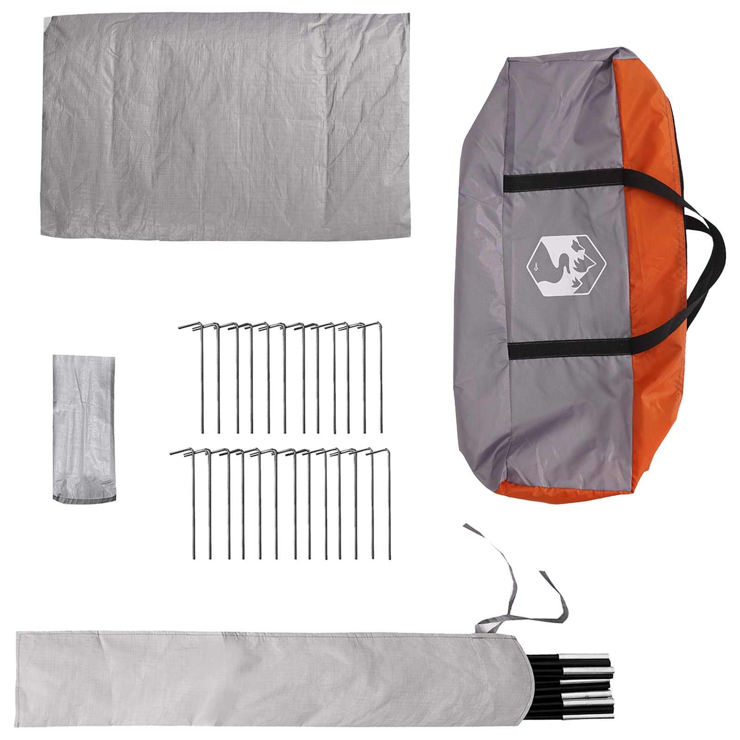 Tipi telt Grå og Oransje 800 x 800 x 430 cm Polyester og stål