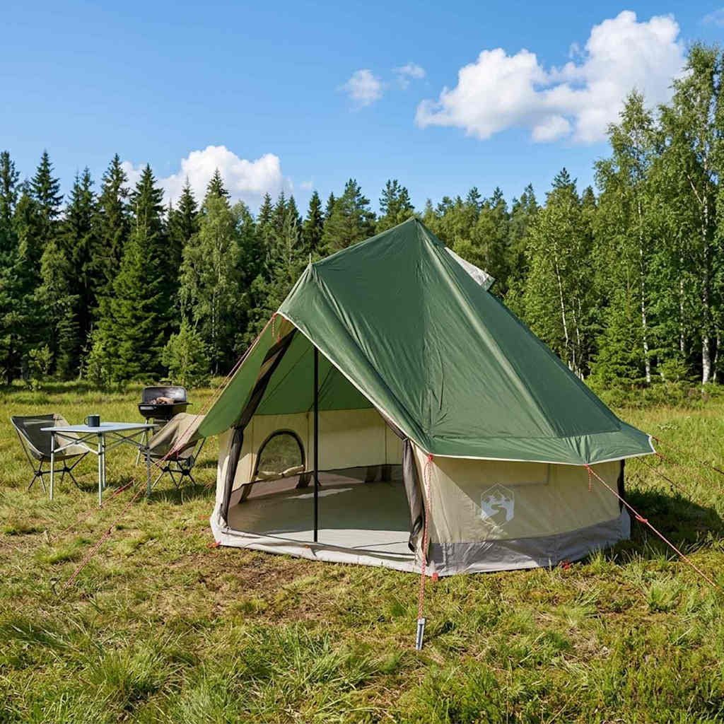 Tipi telt med tak Grønn 250 x 250 cm Polyester og stål