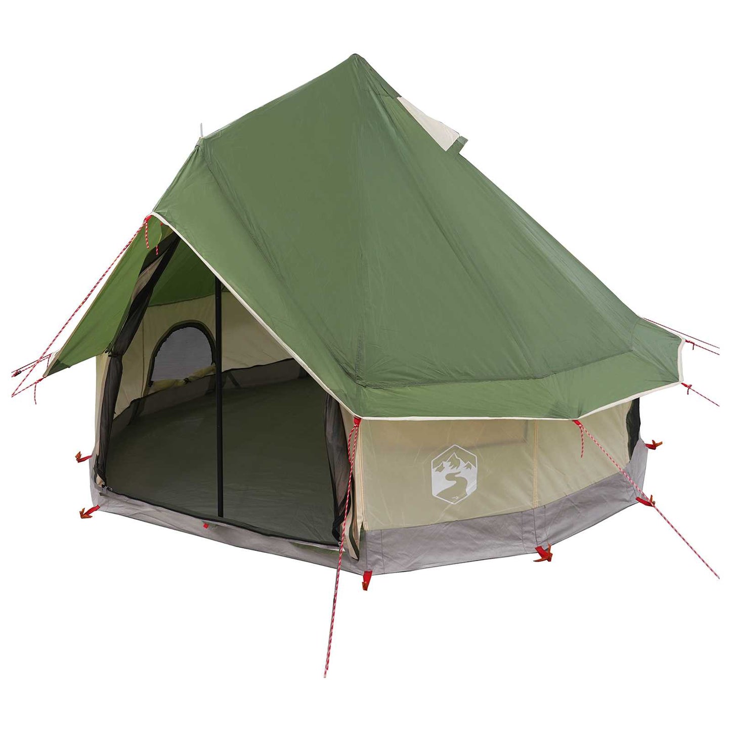 Tipi telt med tak Grønn 250 x 250 cm Polyester og stål