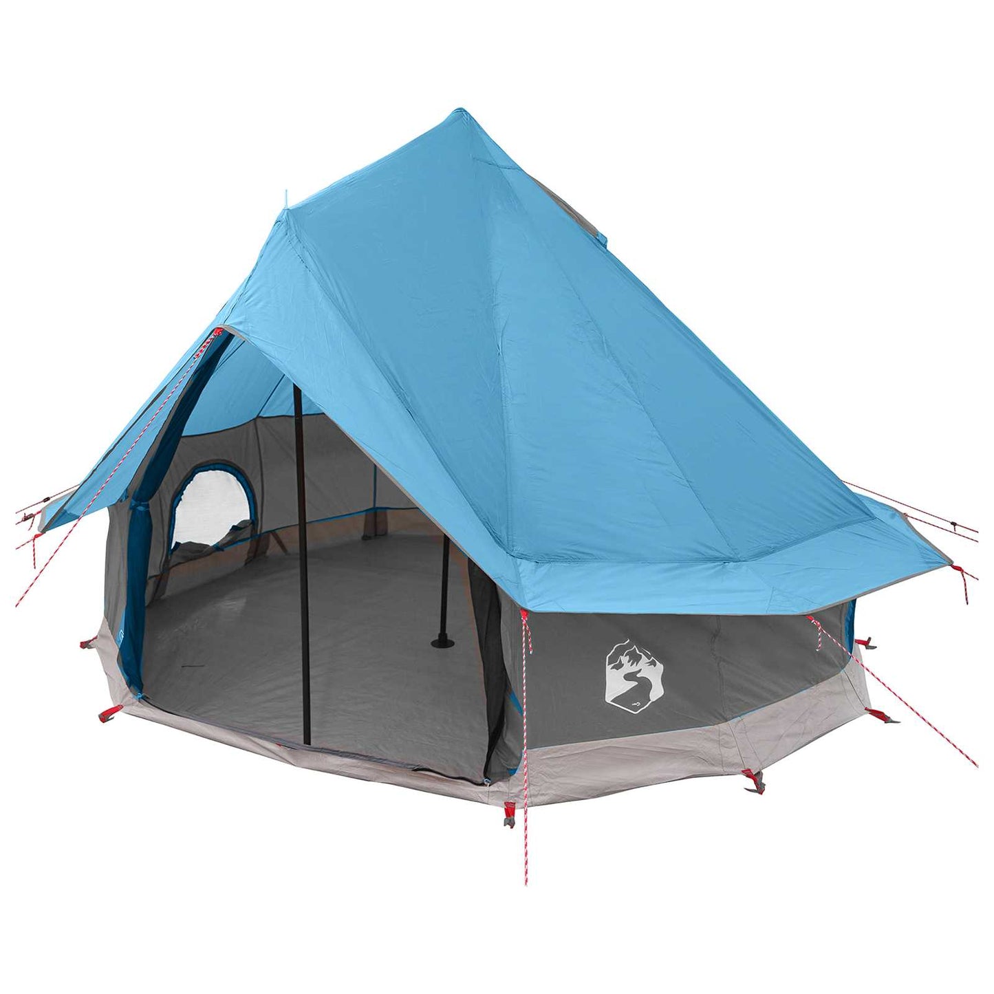 Tipi telt med tak Blå 250 x 250 cm Polyester og stål