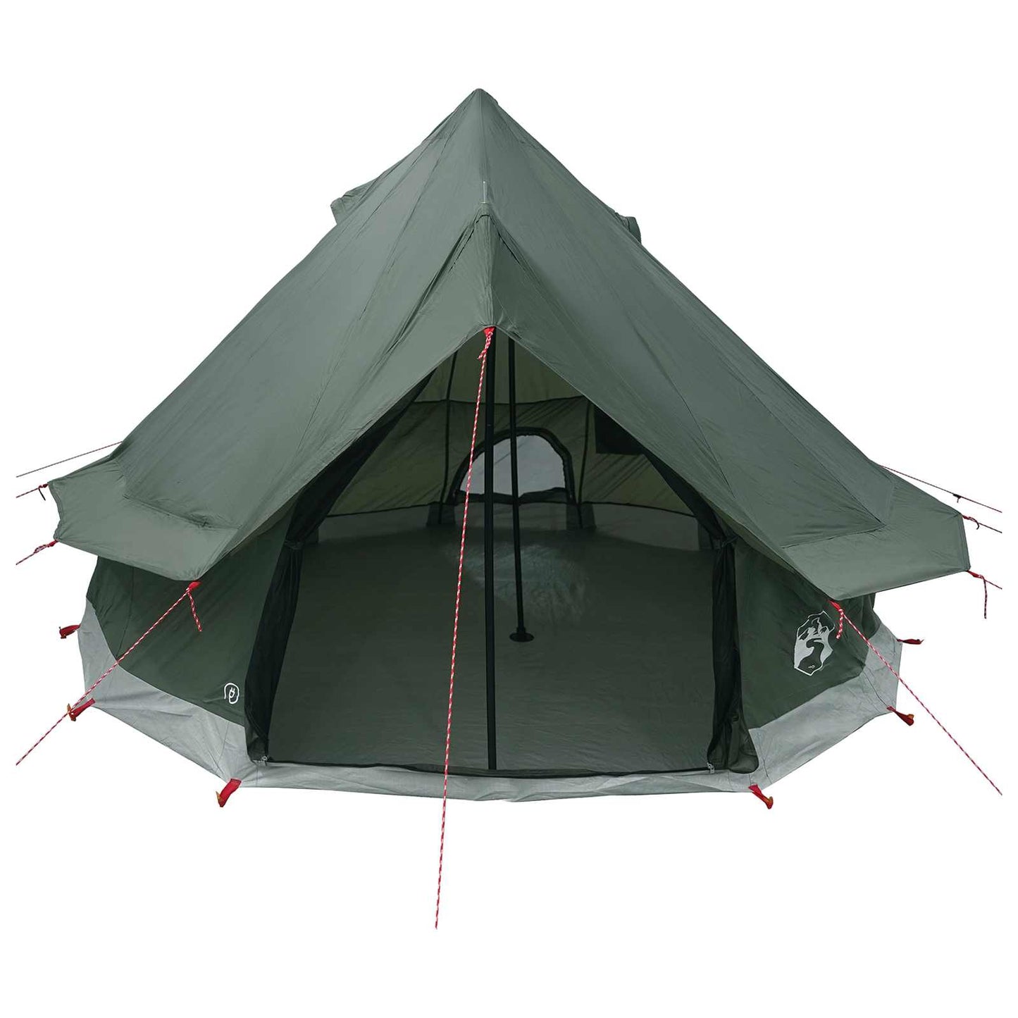 Tipi telt med tak Army grønn 250 x 250 cm Polyester og stål