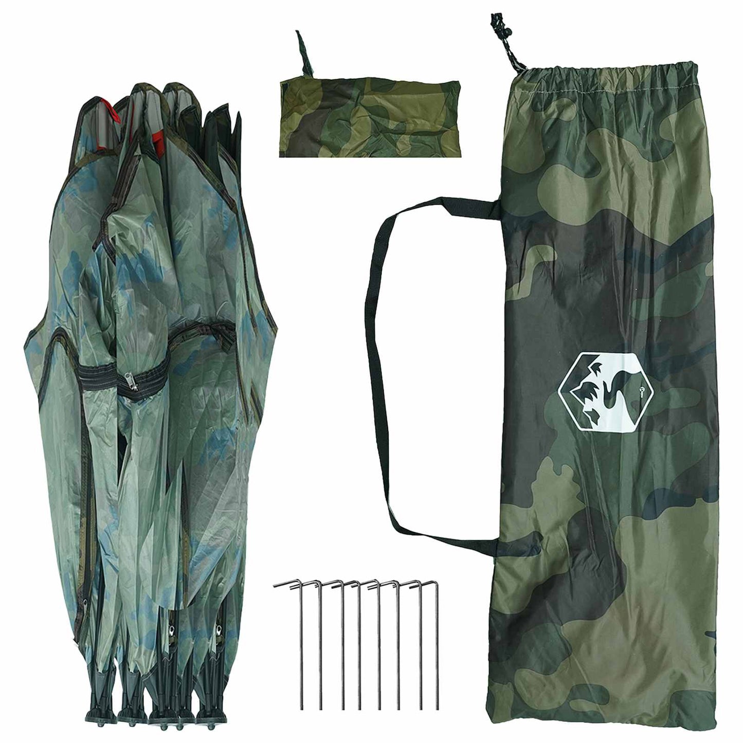 Jakt-telt Kamuflasje 143 x 143 x 165 cm Polyester og stål
