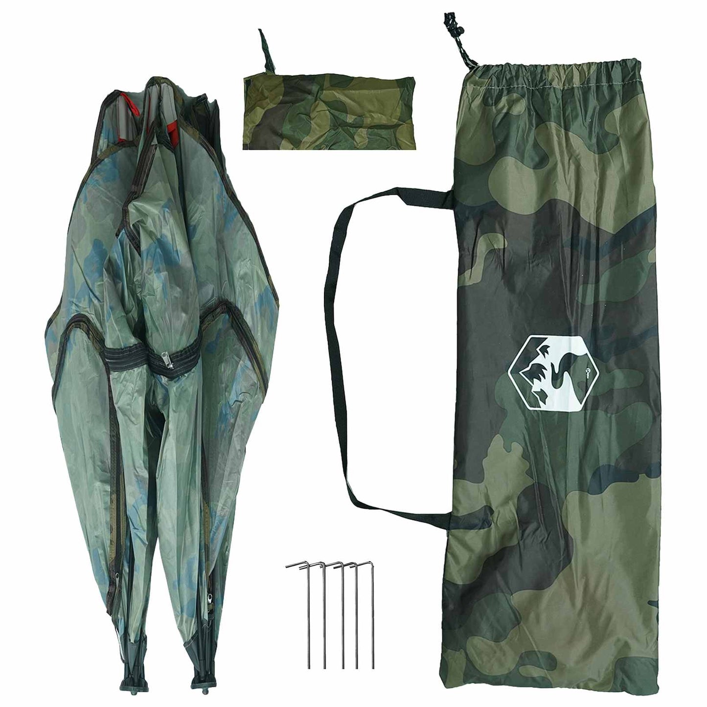 Jakt-telt Kamuflasje 145 x 145 x 150 cm Polyester og stål