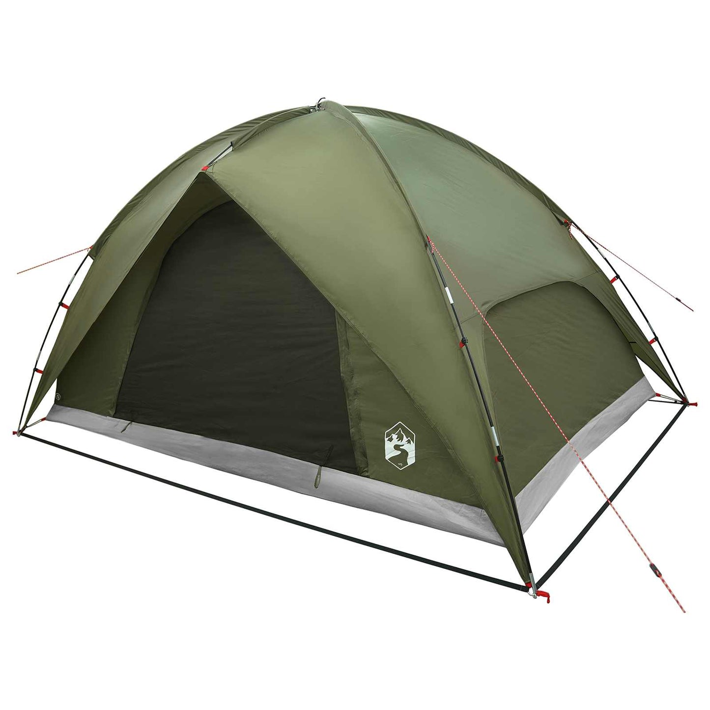 Camping Telt med Regntrekk Vanntett Kuppel Olivengrønn