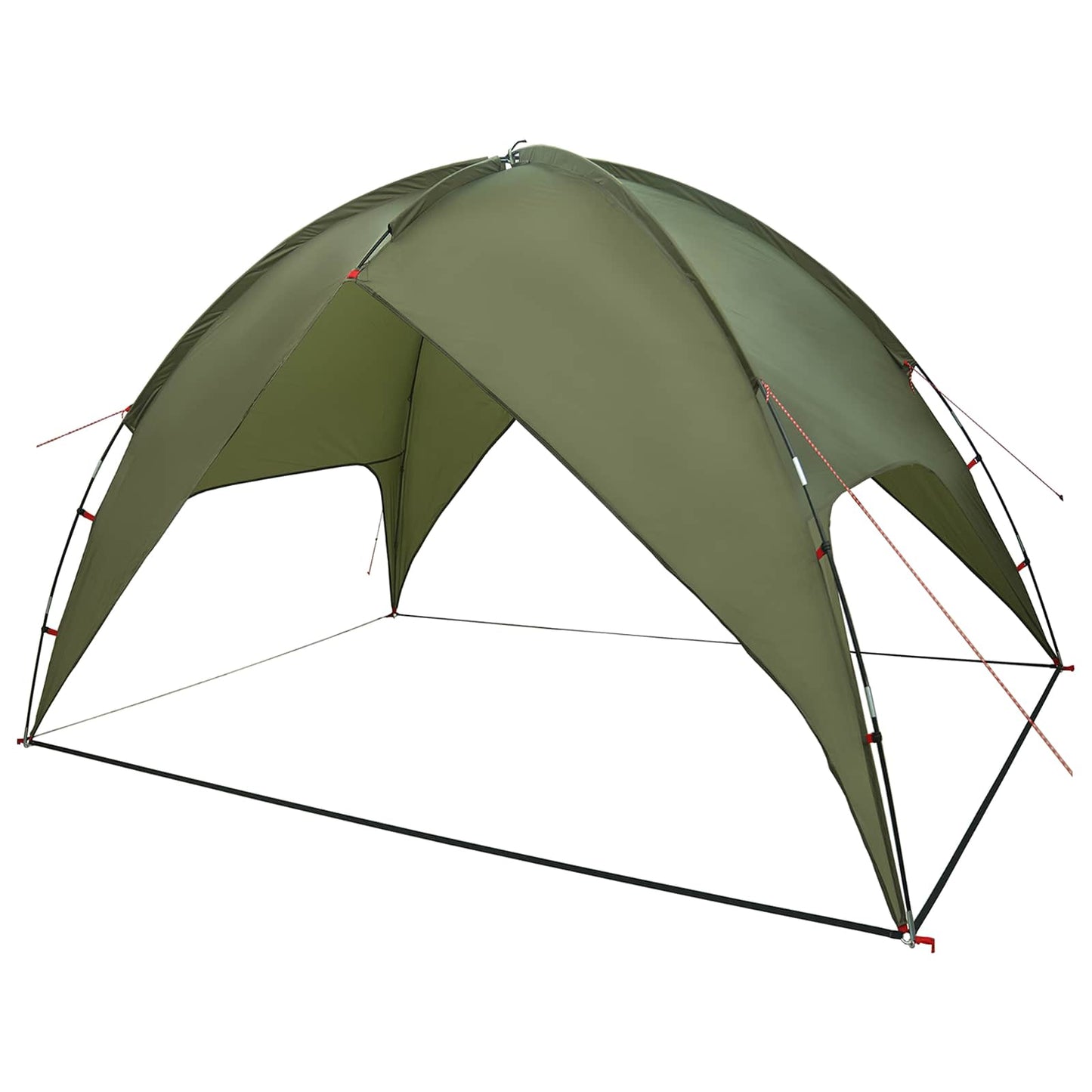 Camping Telt med Regntrekk Vanntett Kuppel Olivengrønn