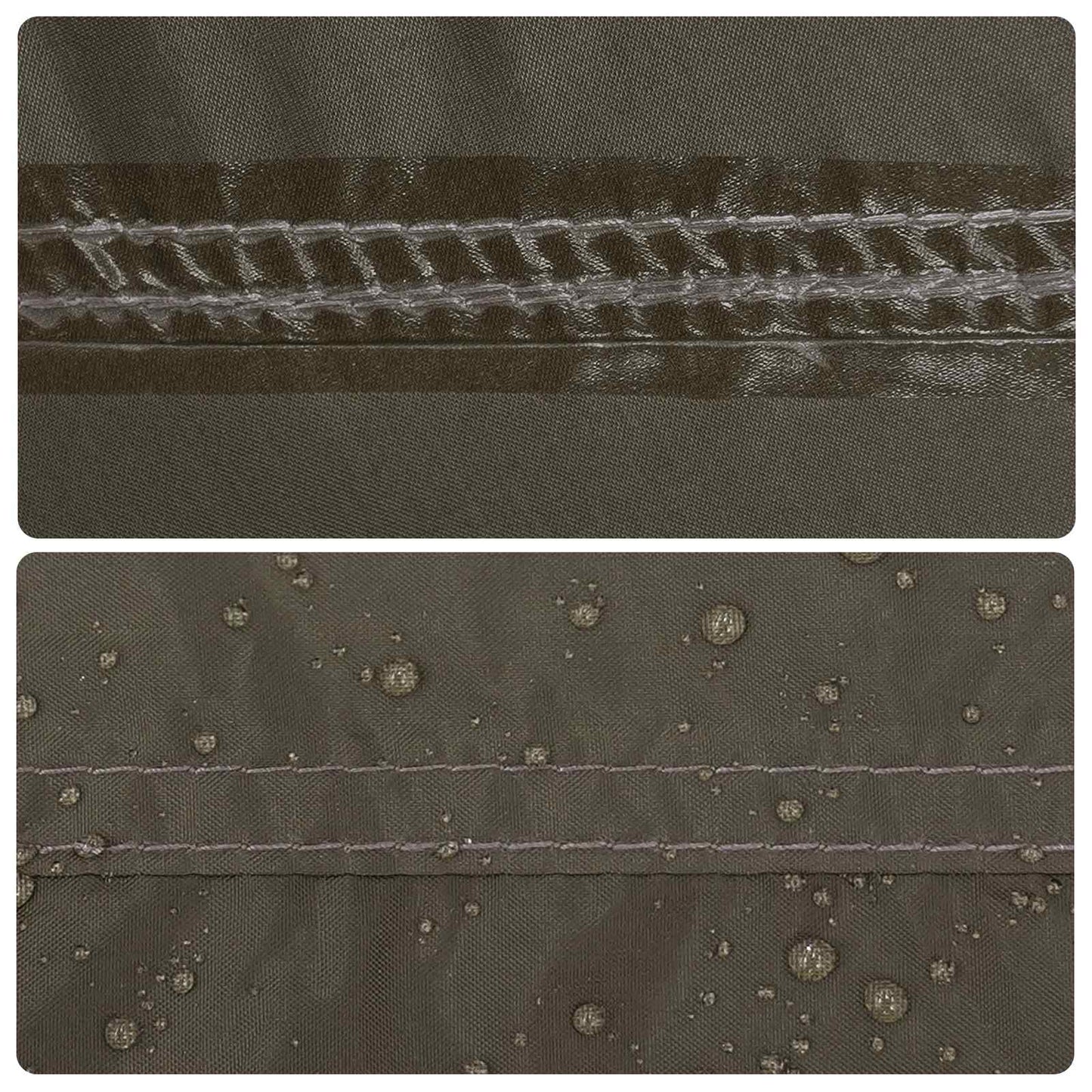 Camping tarp med nettingvegger Brun grå 340 x 260 x 220 cm