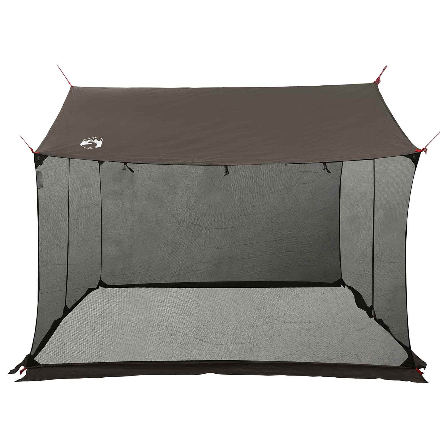 Camping tarp med nettingvegger Brun grå 340 x 260 x 220 cm