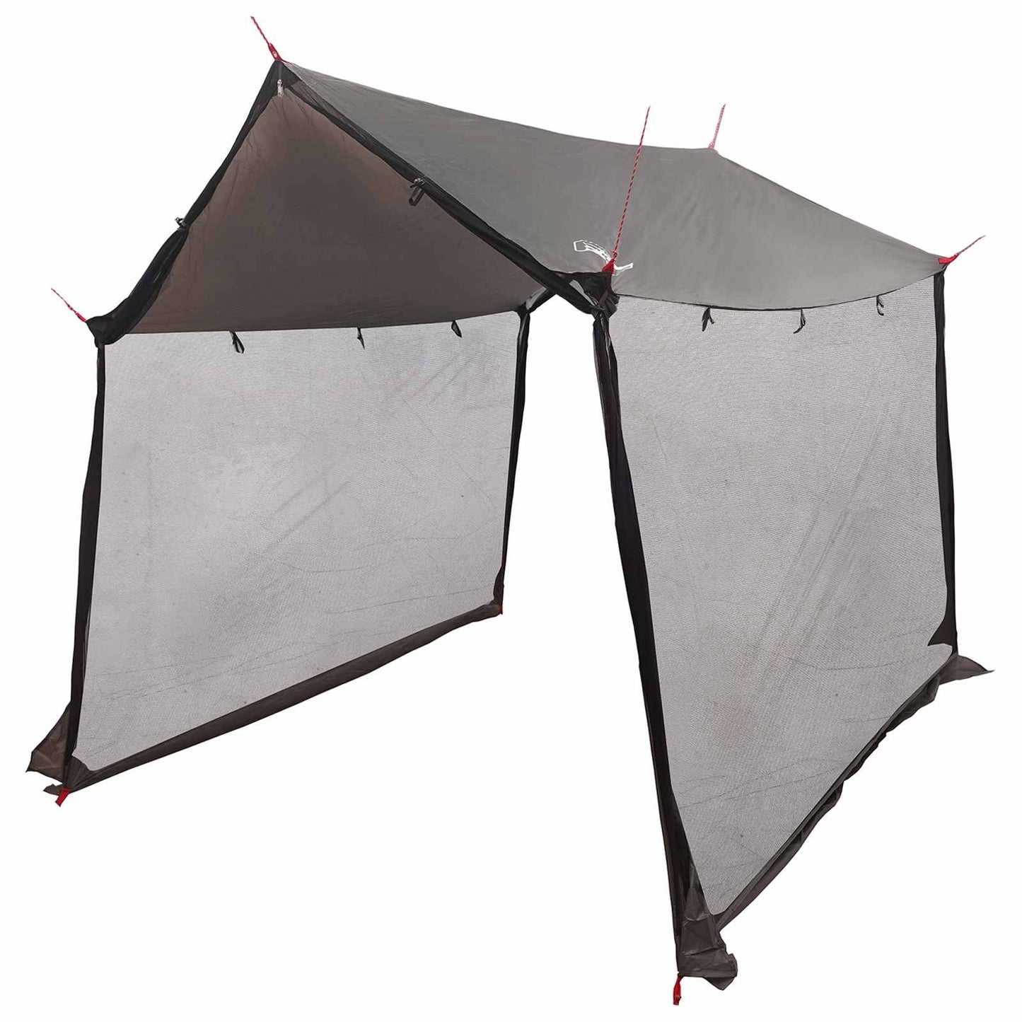 Camping tarp med nettingvegger Brun grå 270 x 210 x 210 cm