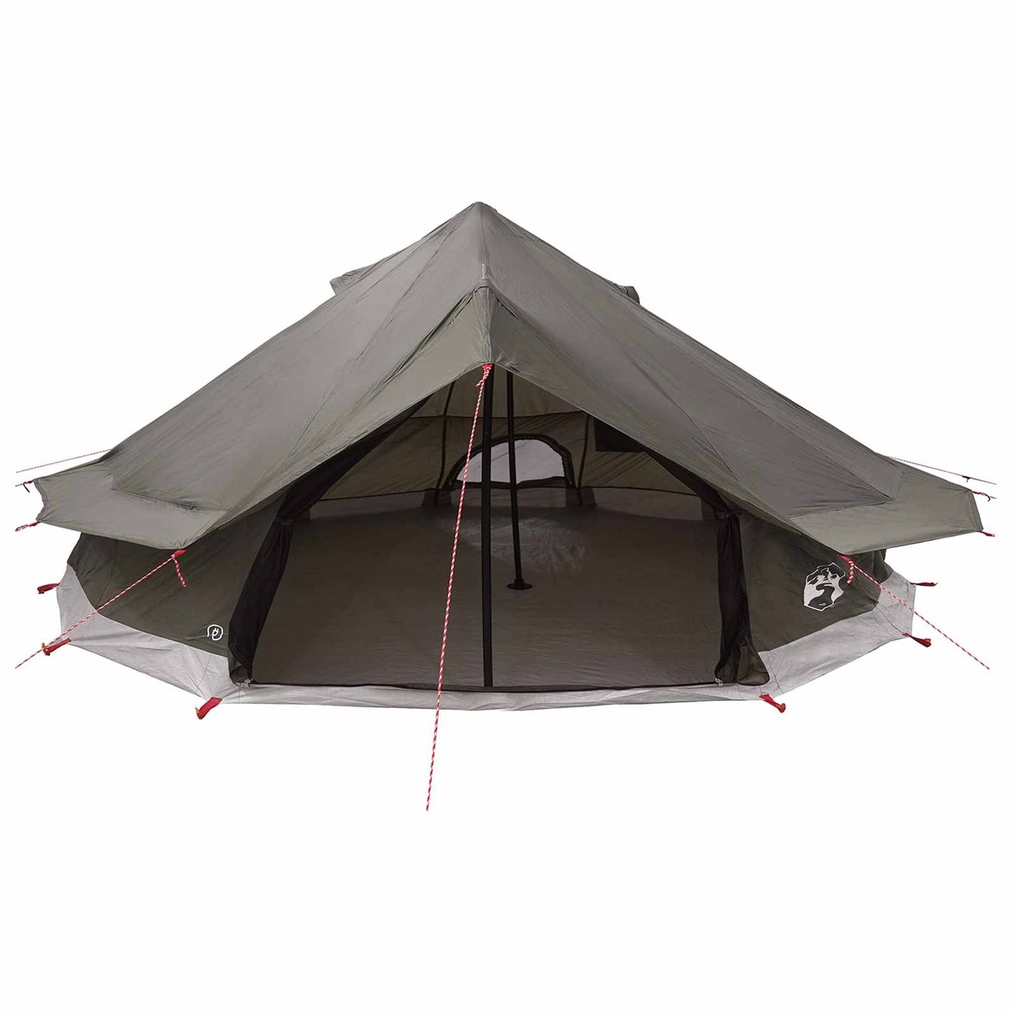 Tipi telt med tak Brun grå 800 x 800 x 430 cm Polyester og stål