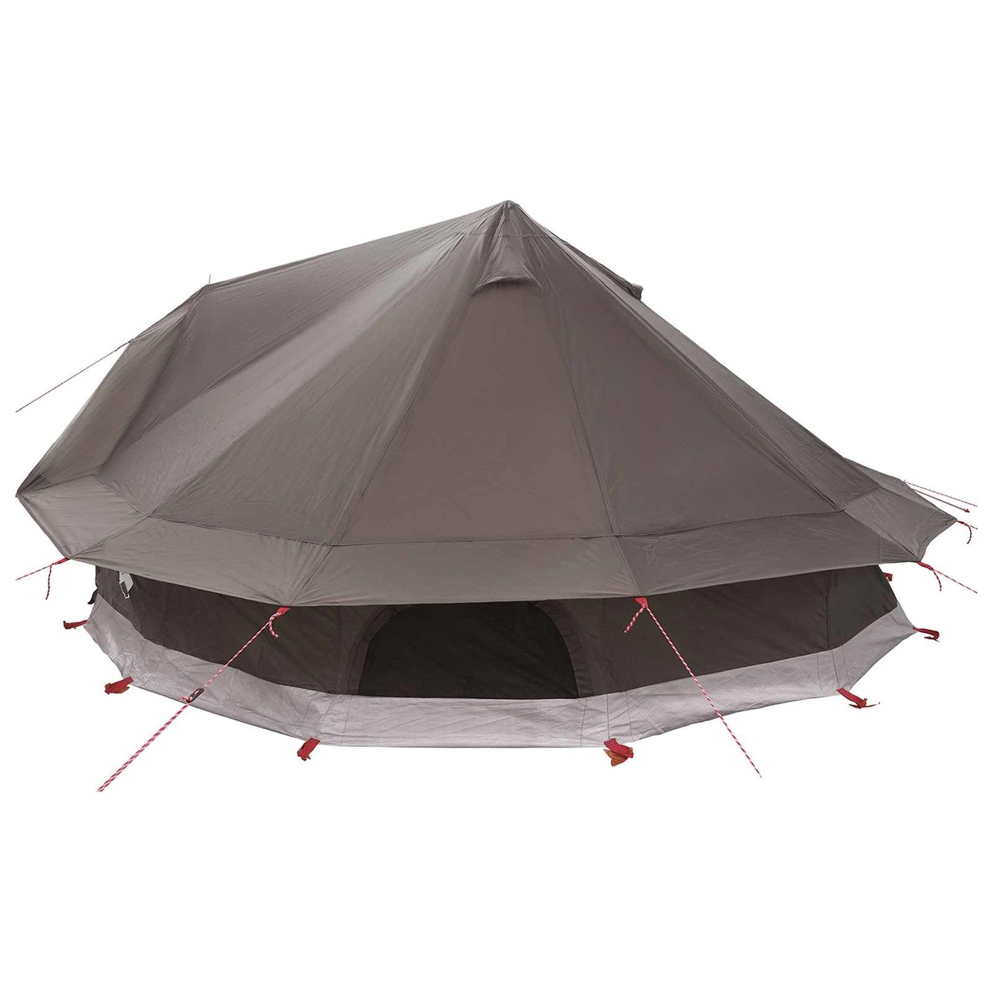 Tipi telt med tak Brun grå 800 x 800 x 430 cm Polyester og stål