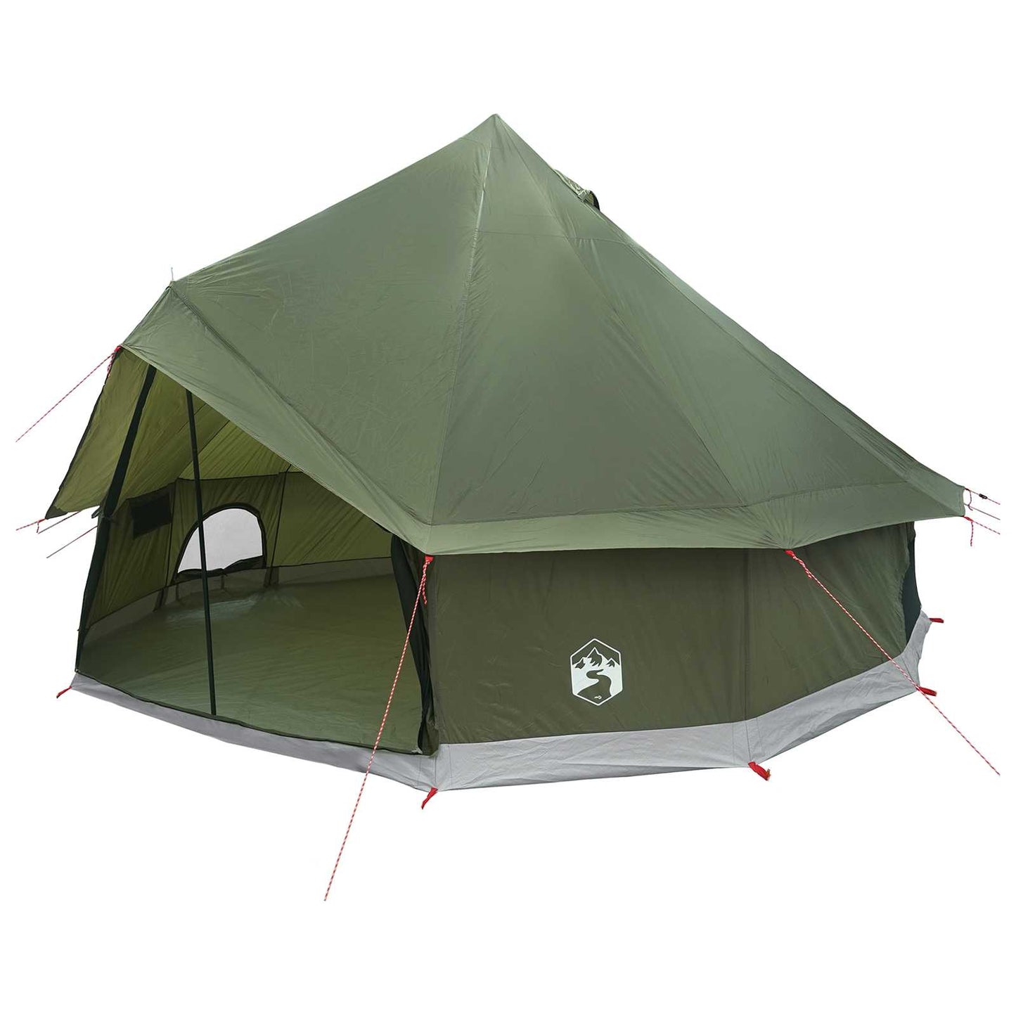 Tipi telt Olivengrønn 300 x 300 x 200 cm Polyester og stål