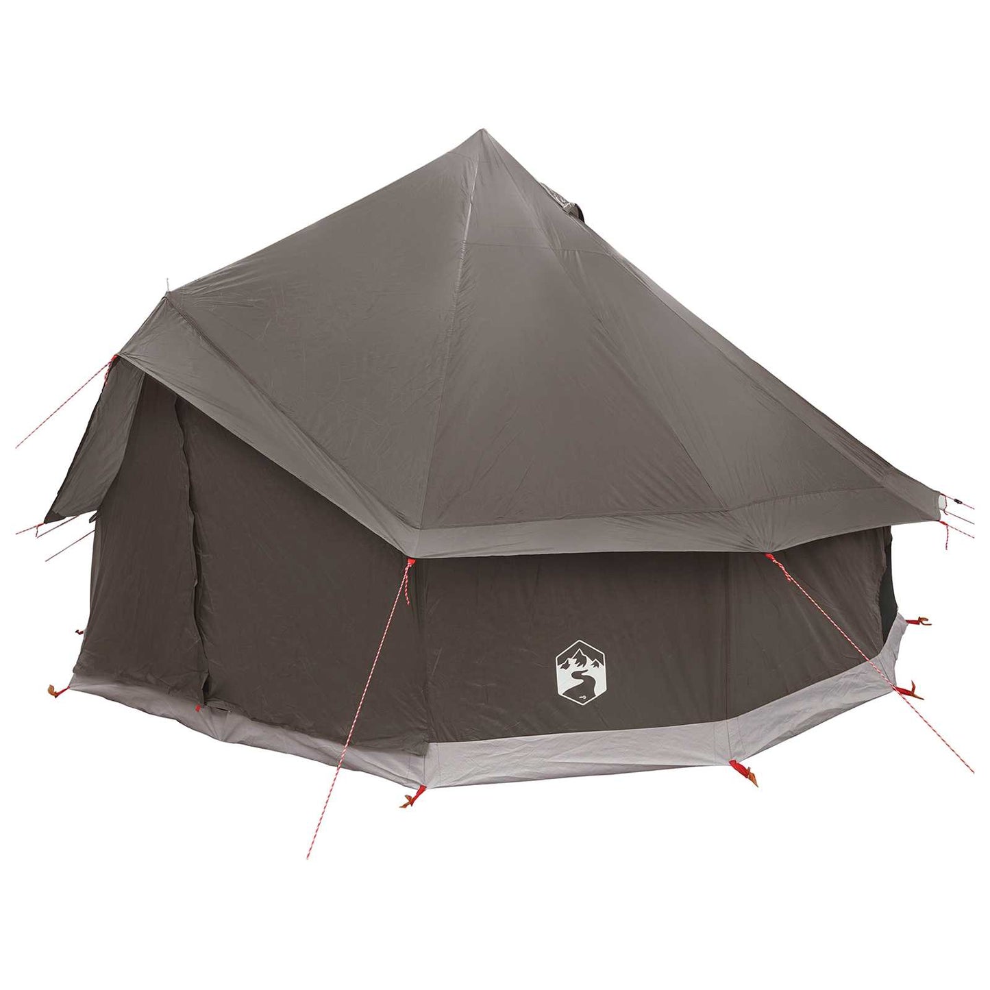 Tipi telt med tak Brun grå 300 x 300 x 200 cm Polyester og stål