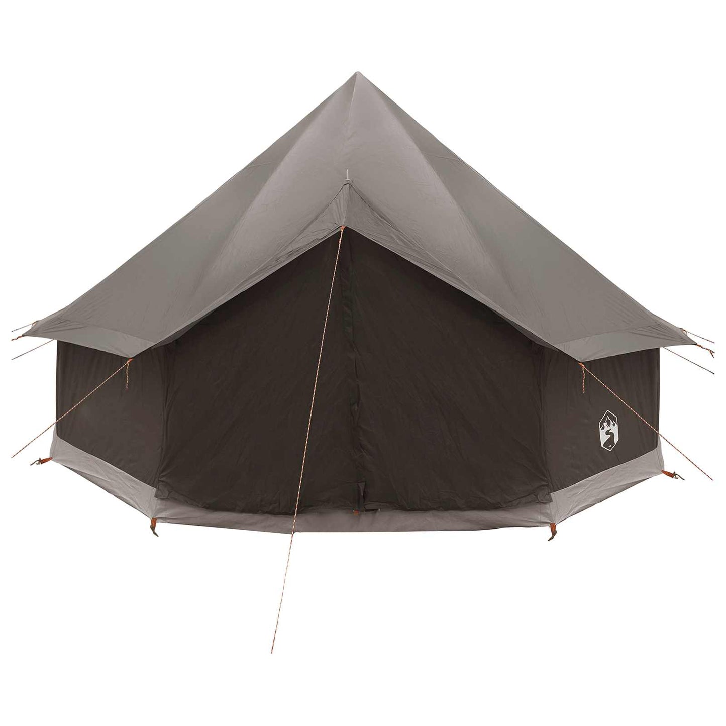 Tipi telt med tak Brun grå 300 x 300 x 200 cm Polyester og stål