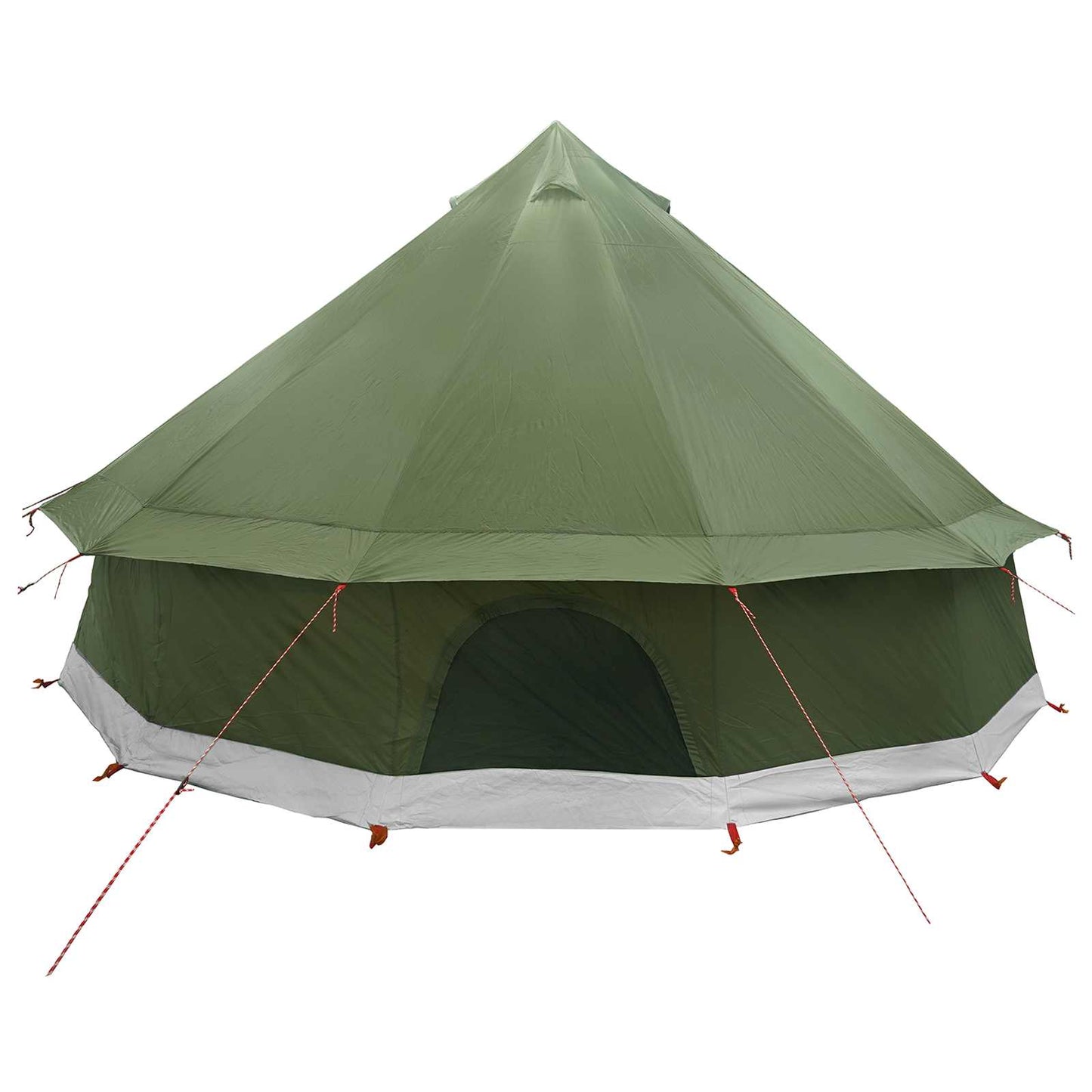 Tipi telt Olivengrønn 400 x 400 x 250 cm Polyester og stål