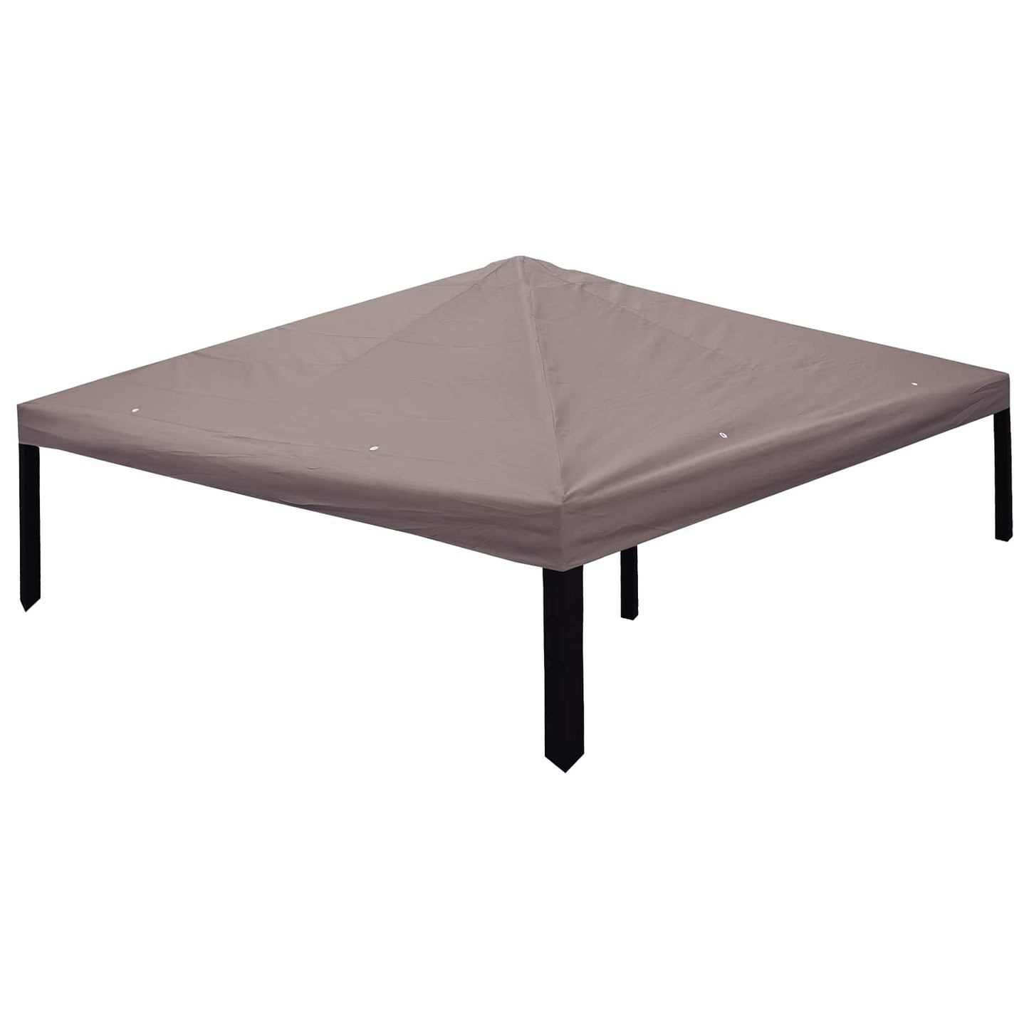 Gazebo Deksel med tak Gråbrun 300 x 300 cm Polyester og stål