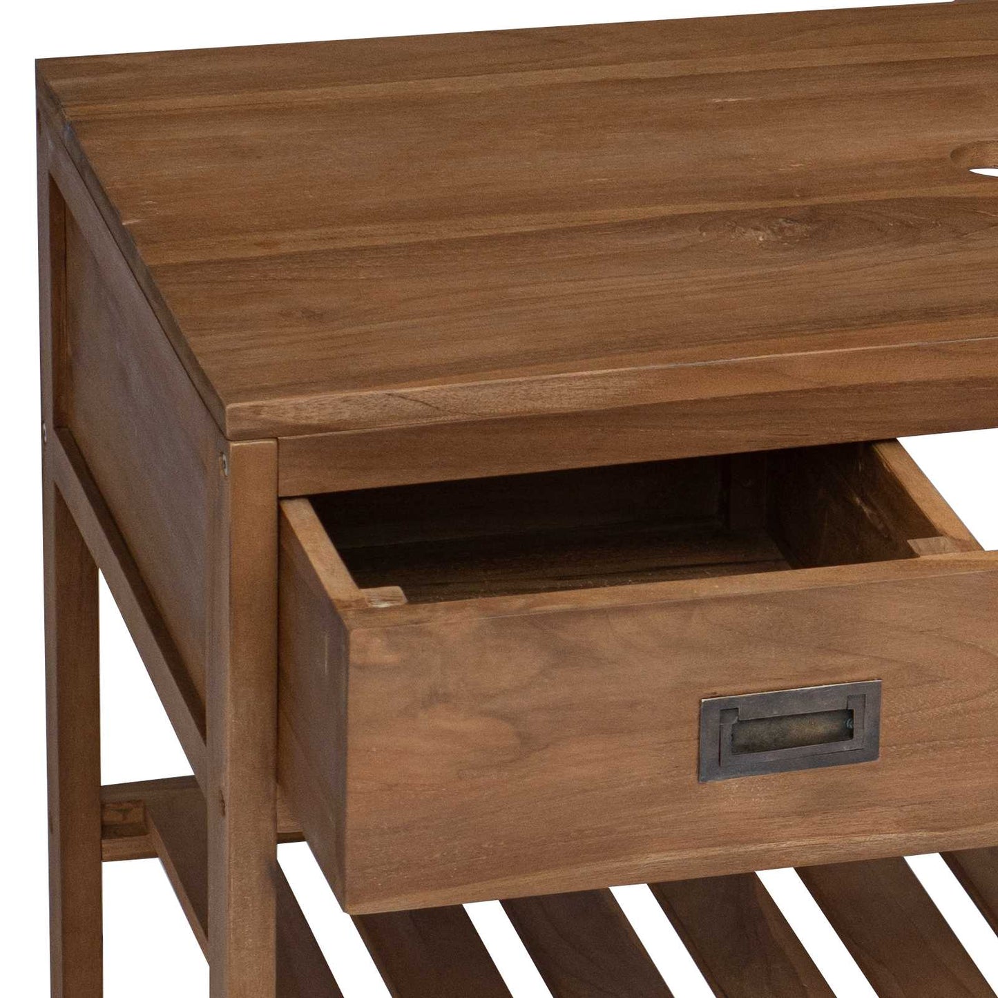 Baderomsskap Naturlig 90 x 45 x 75 cm Massivt Teaktre