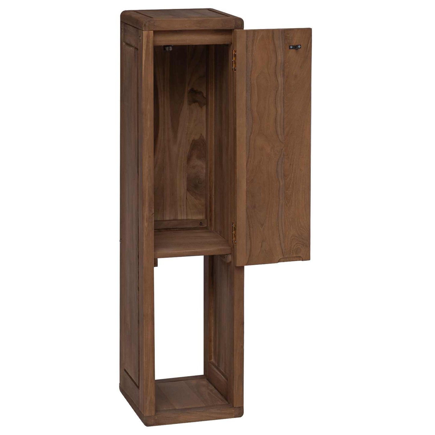 Baderomsside skap Naturlig 25 x 25 x 100 cm Massivt Teaktre
