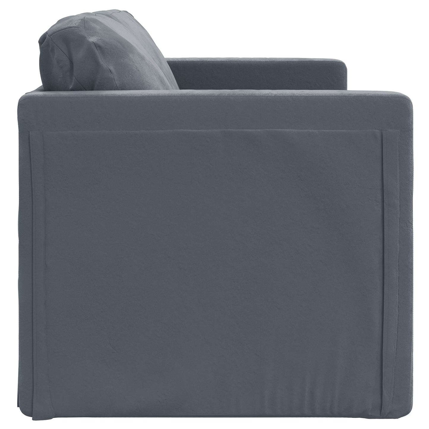 Sammenleggbar Sofa seng Mørkegrå 122 x 70 x 60 cm Fløyel