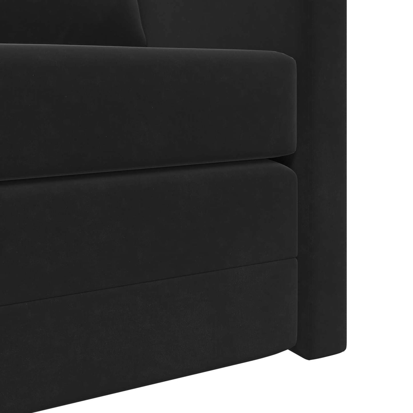 Sammenleggbar Sofa seng Svart 122 x 70 x 60 cm Fløyel