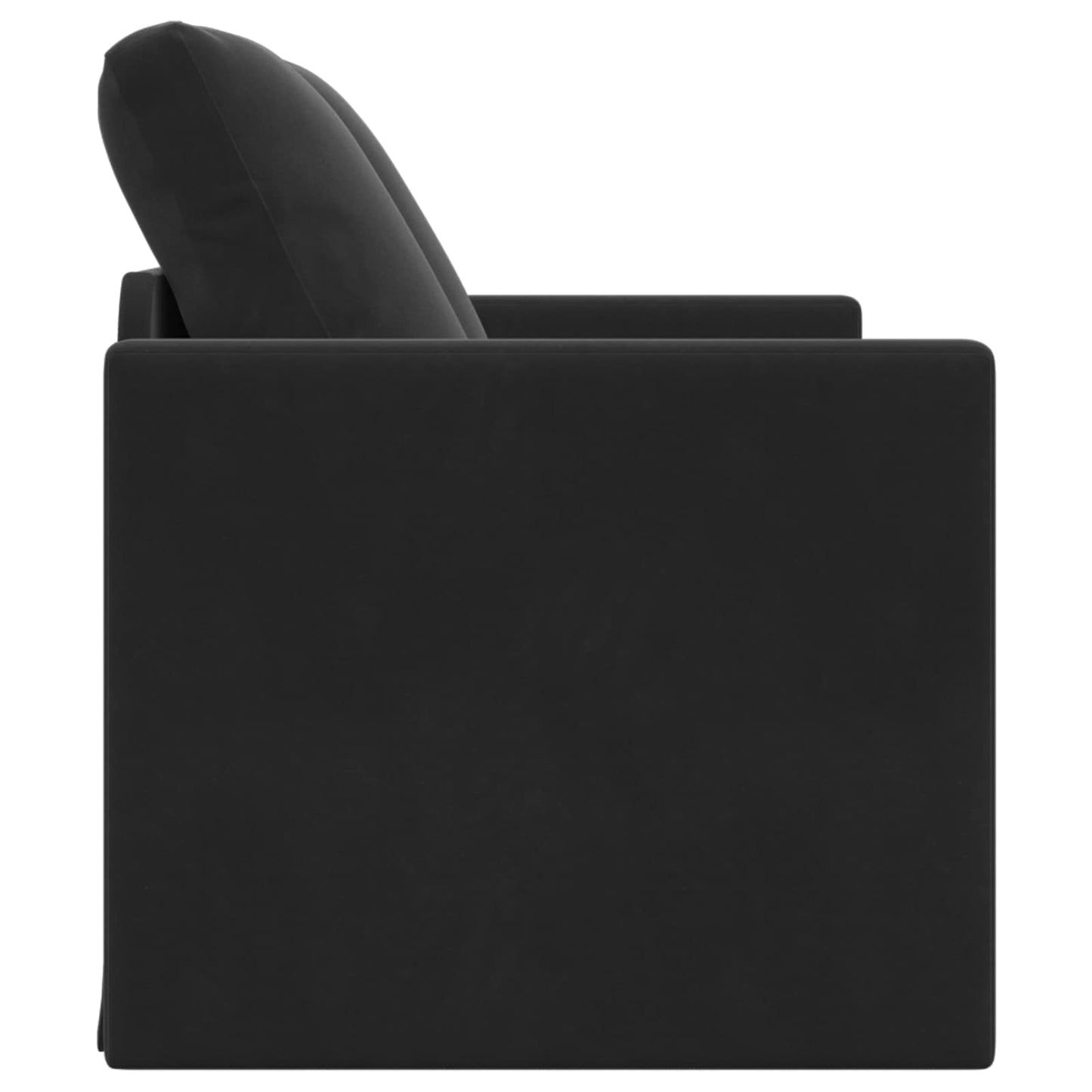 Sammenleggbar Sofa seng Svart 122 x 70 x 60 cm Fløyel