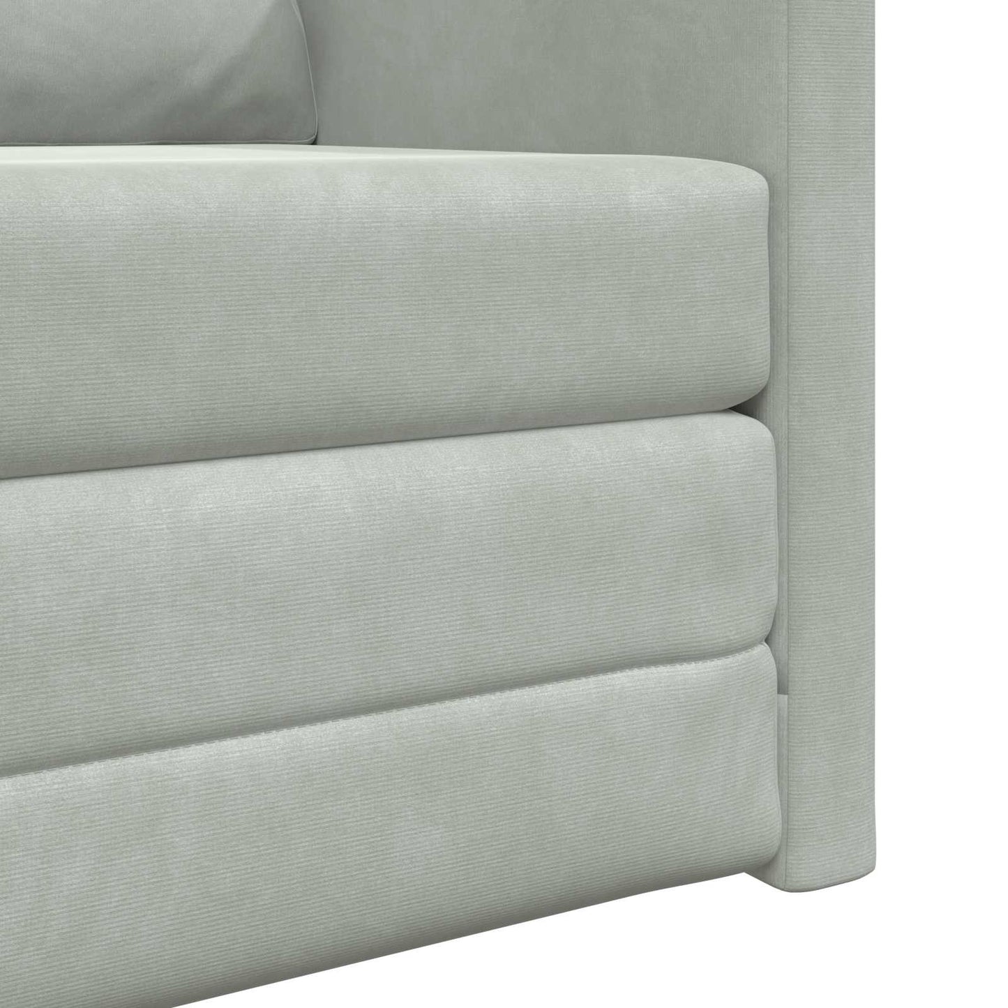 Sammenleggbar Sofa seng Lysegrå 74 x 77 x 81 cm Fløyel