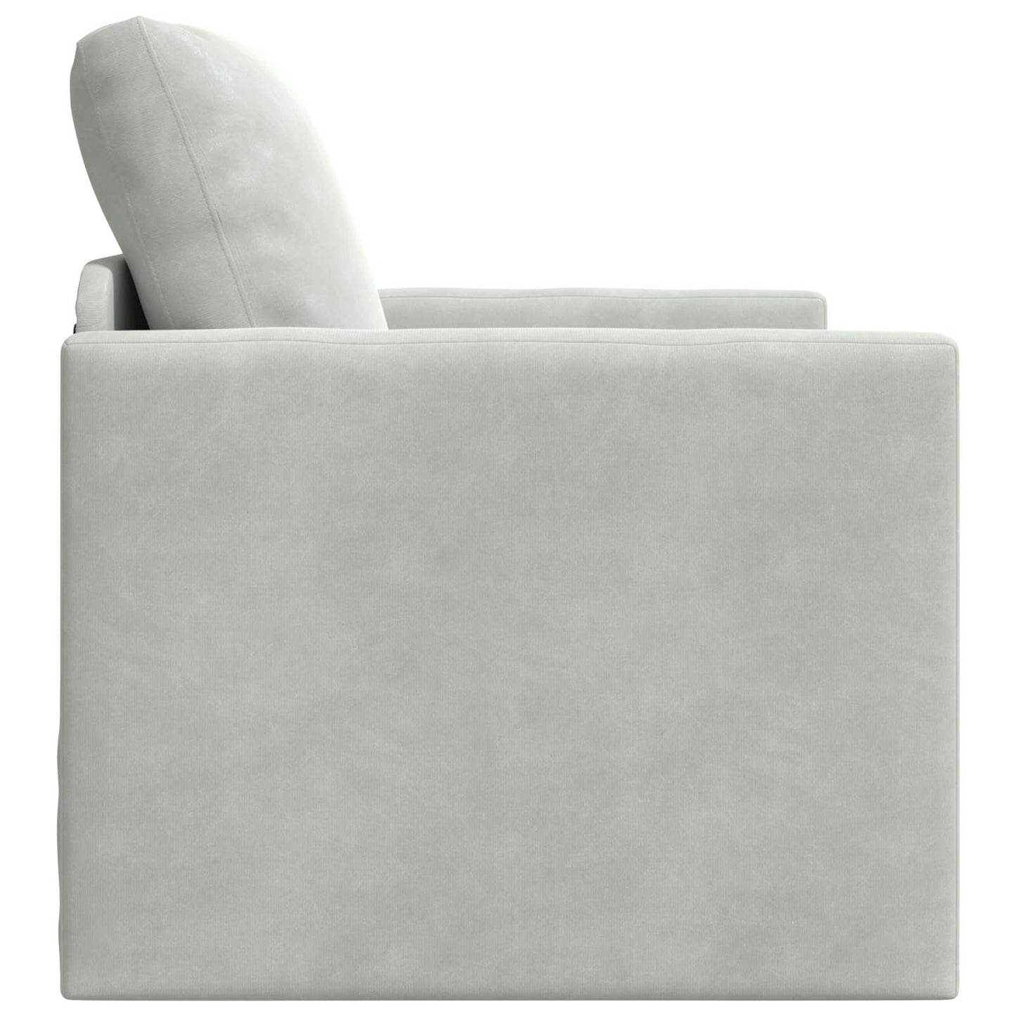 Sammenleggbar Sofa seng Lysegrå 74 x 77 x 81 cm Fløyel