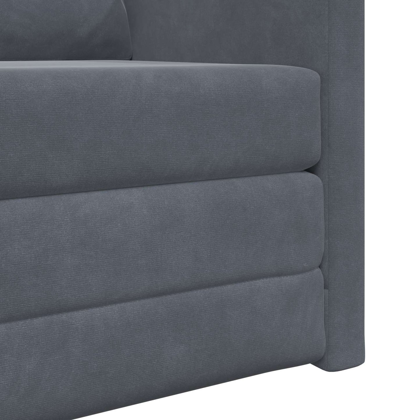 Sammenleggbar Sofa seng Mørkegrå 74 x 77 x 81 cm Fløyel