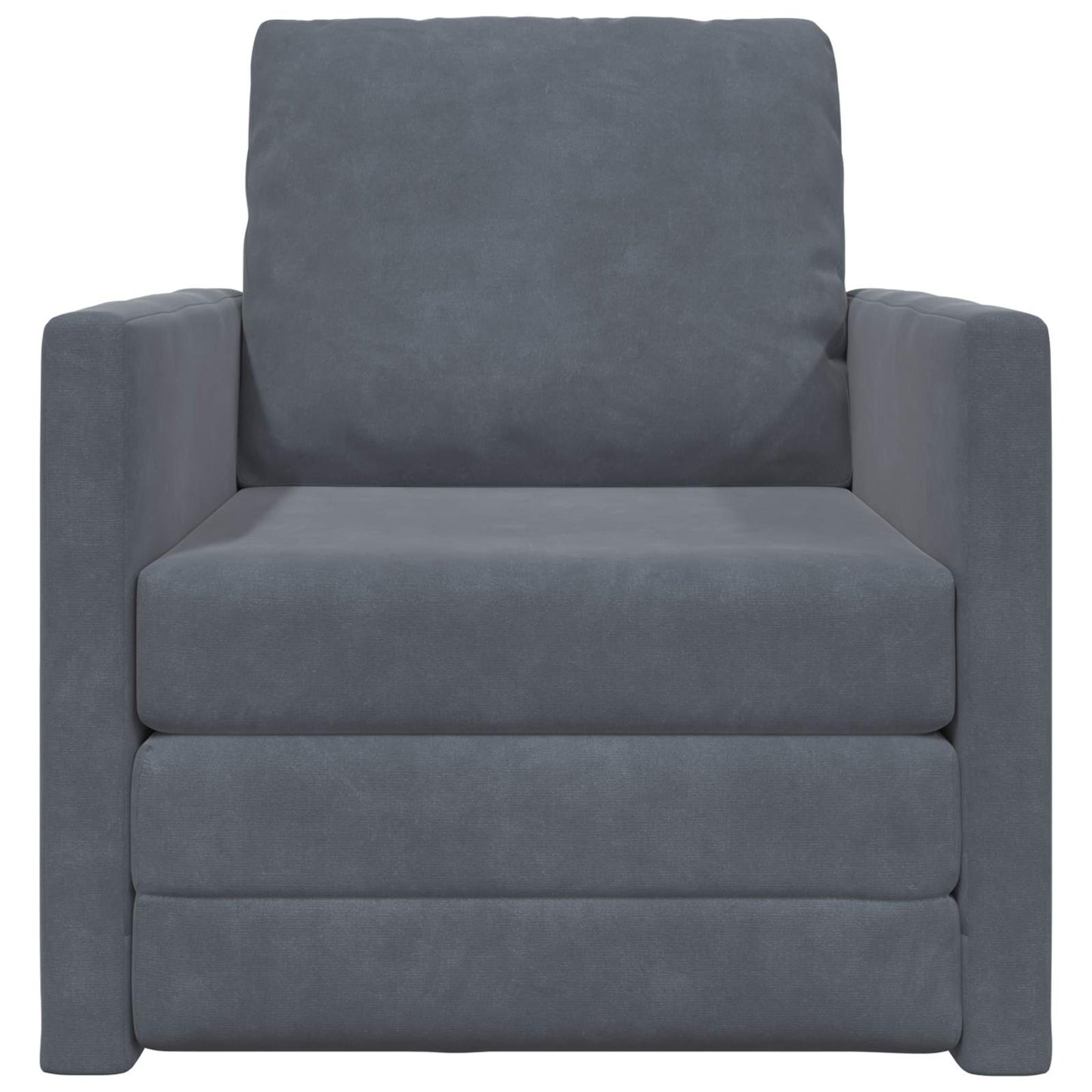 Sammenleggbar Sofa seng Mørkegrå 74 x 77 x 81 cm Fløyel