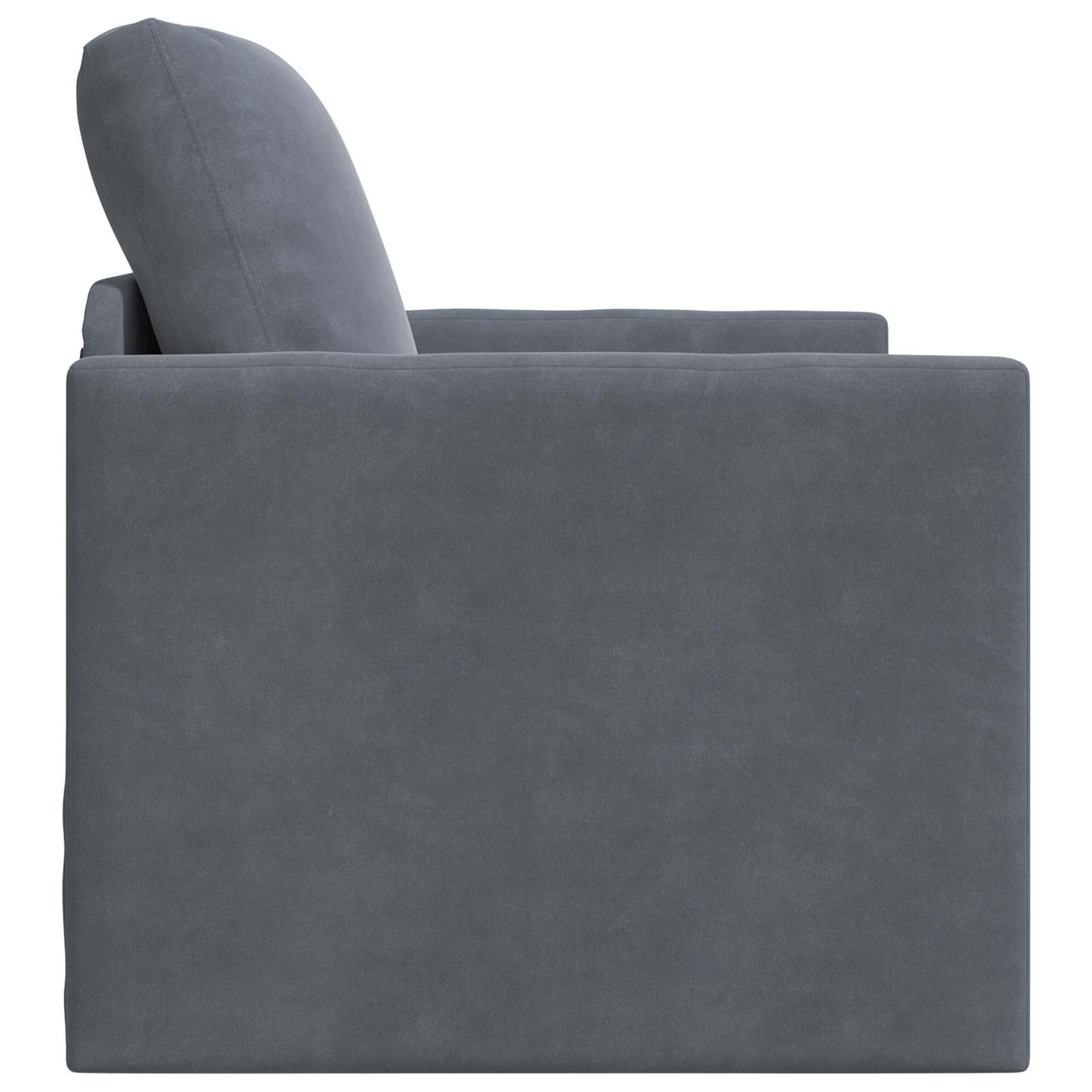 Sammenleggbar Sofa seng Mørkegrå 74 x 77 x 81 cm Fløyel