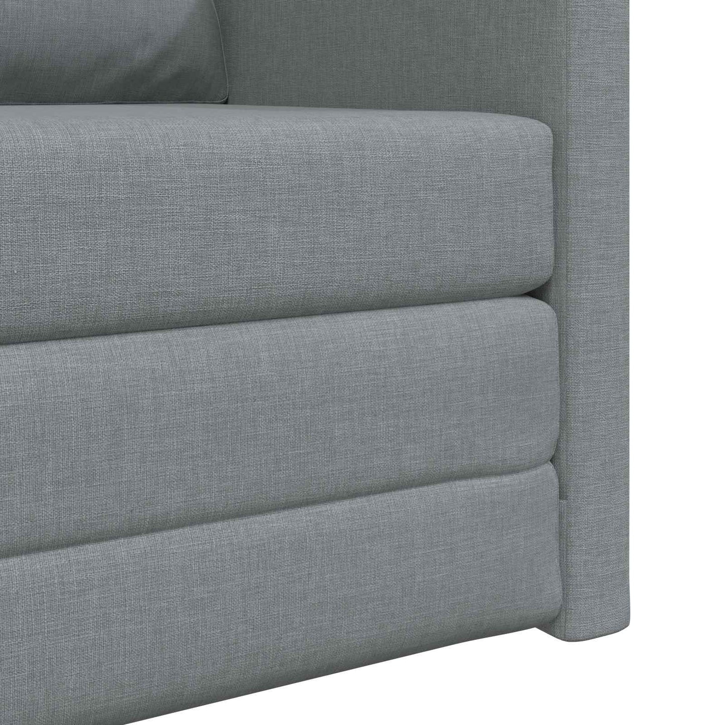 Sammenleggbar Sofa seng Lysegrå 74 x 77 x 81 cm stoff