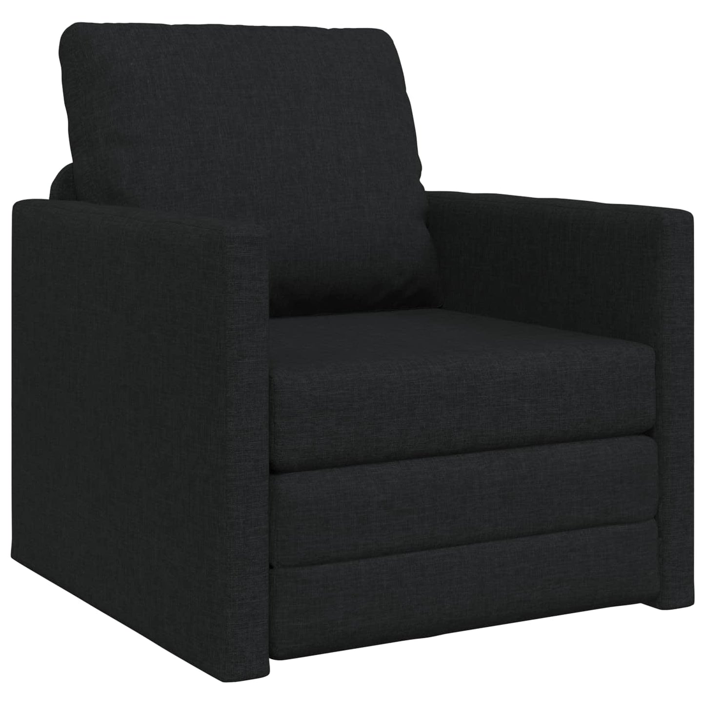 Sammenleggbar Sofa seng Svart 74 x 77 x 81 cm stoff