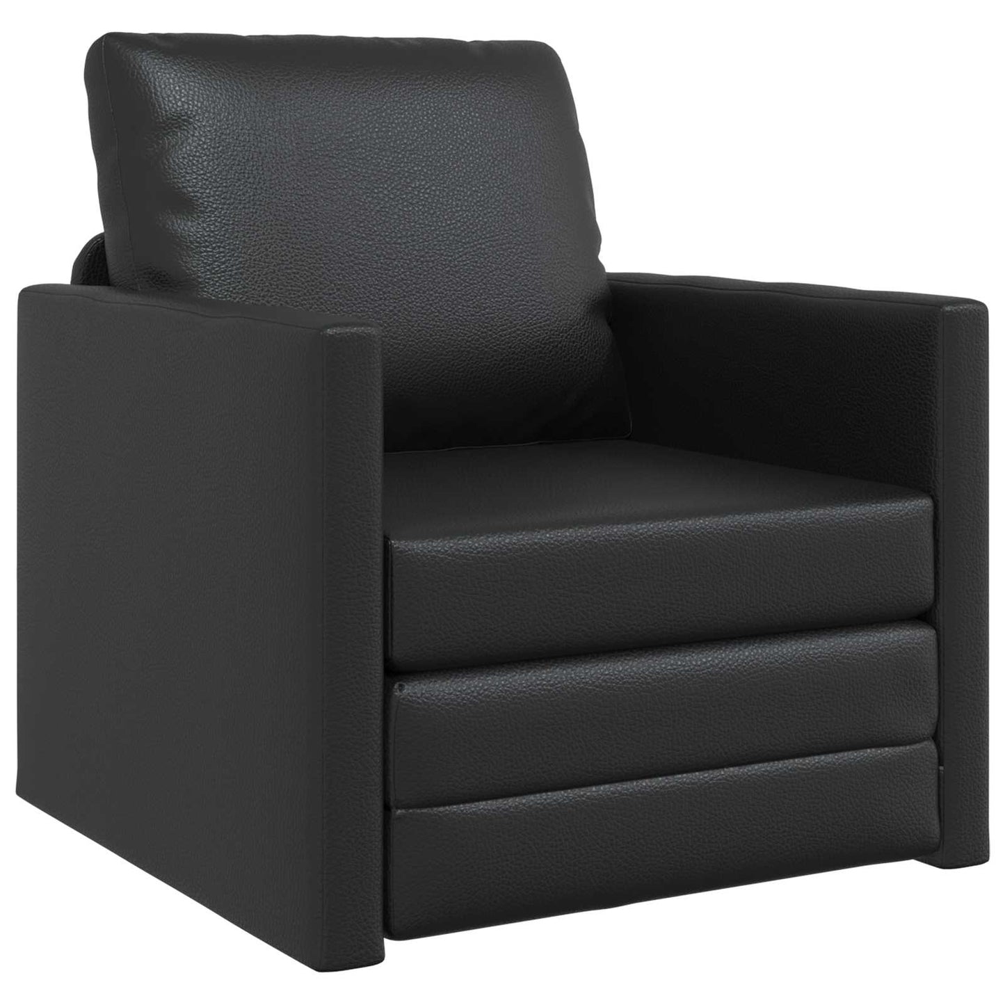 Sammenleggbar Sofa seng Svart 74 x 77 x 81 cm Kunstlær