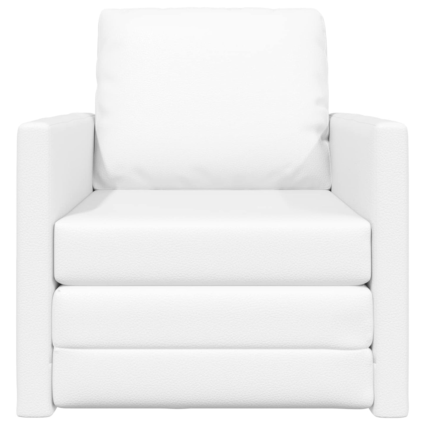 Sammenleggbar Sofa seng Hvit 74 x 77 x 81 cm Kunstlær