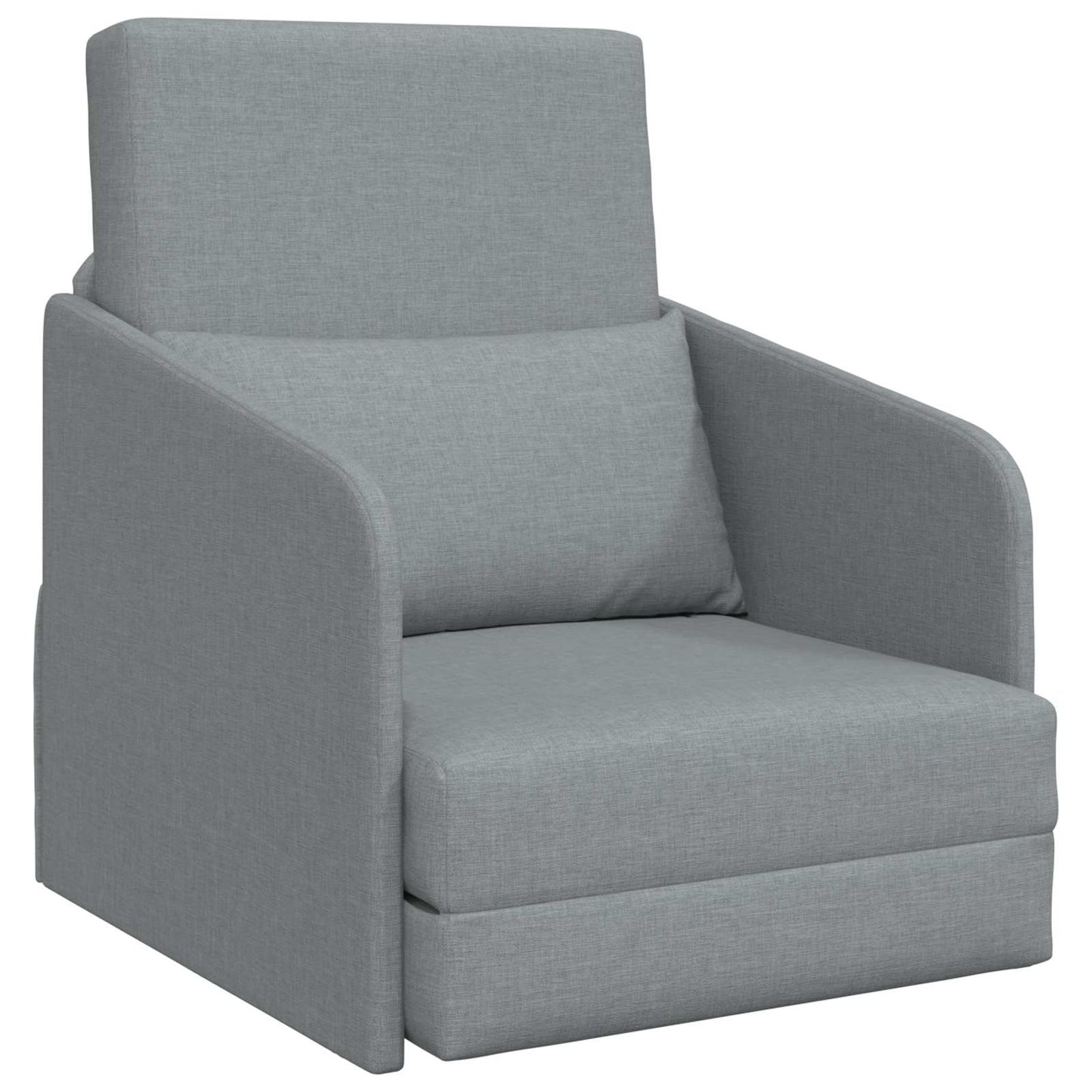 Sammenleggbar Sofa seng Lysegrå 65 x 80 x 83 cm stoff