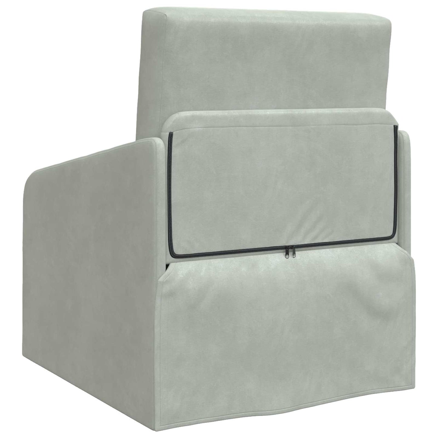 Sammenleggbar Sofa seng Lysegrå 65 x 80 x 83 cm Fløyel