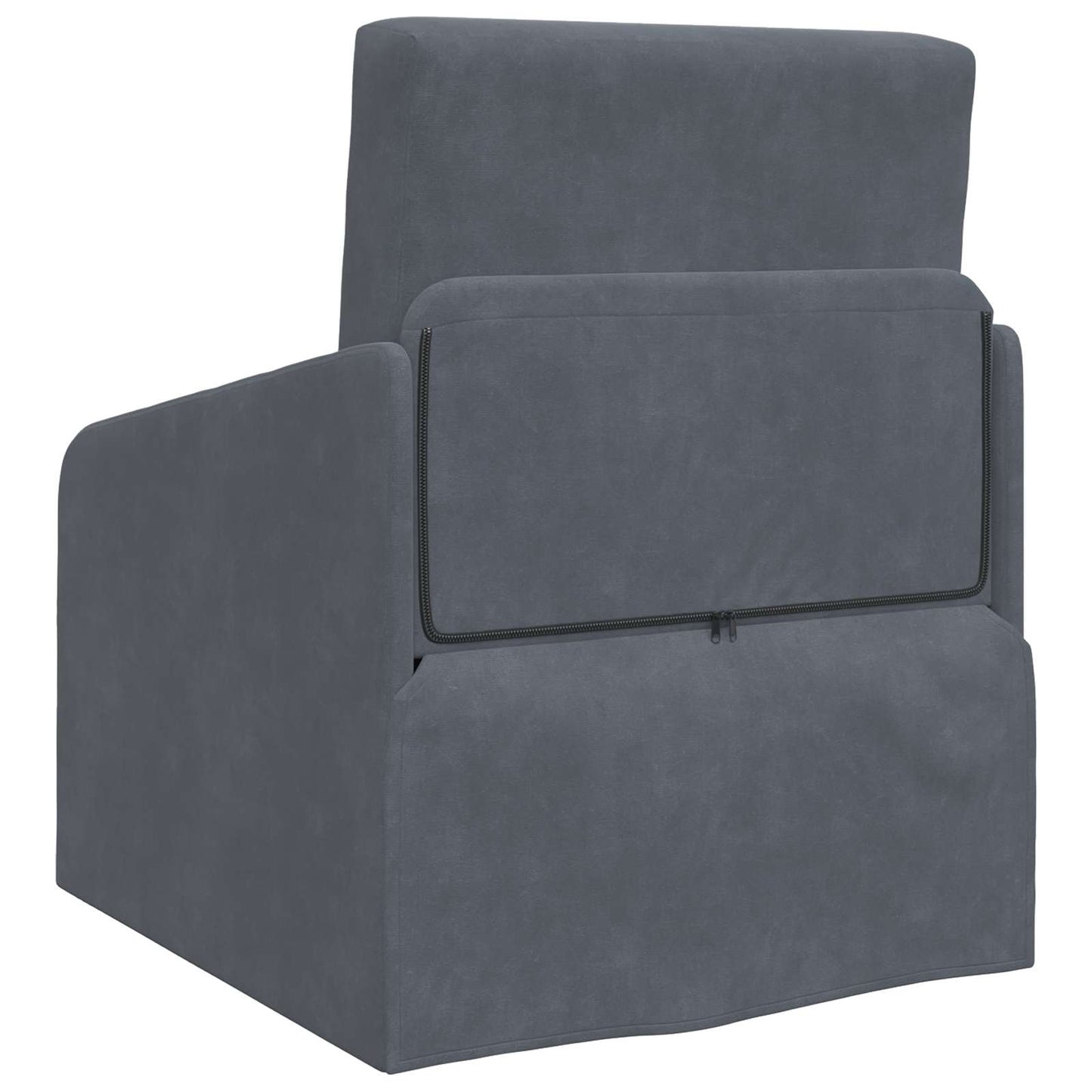 Sammenleggbar Sofa seng Mørkegrå 65 x 80 x 83 cm Fløyel