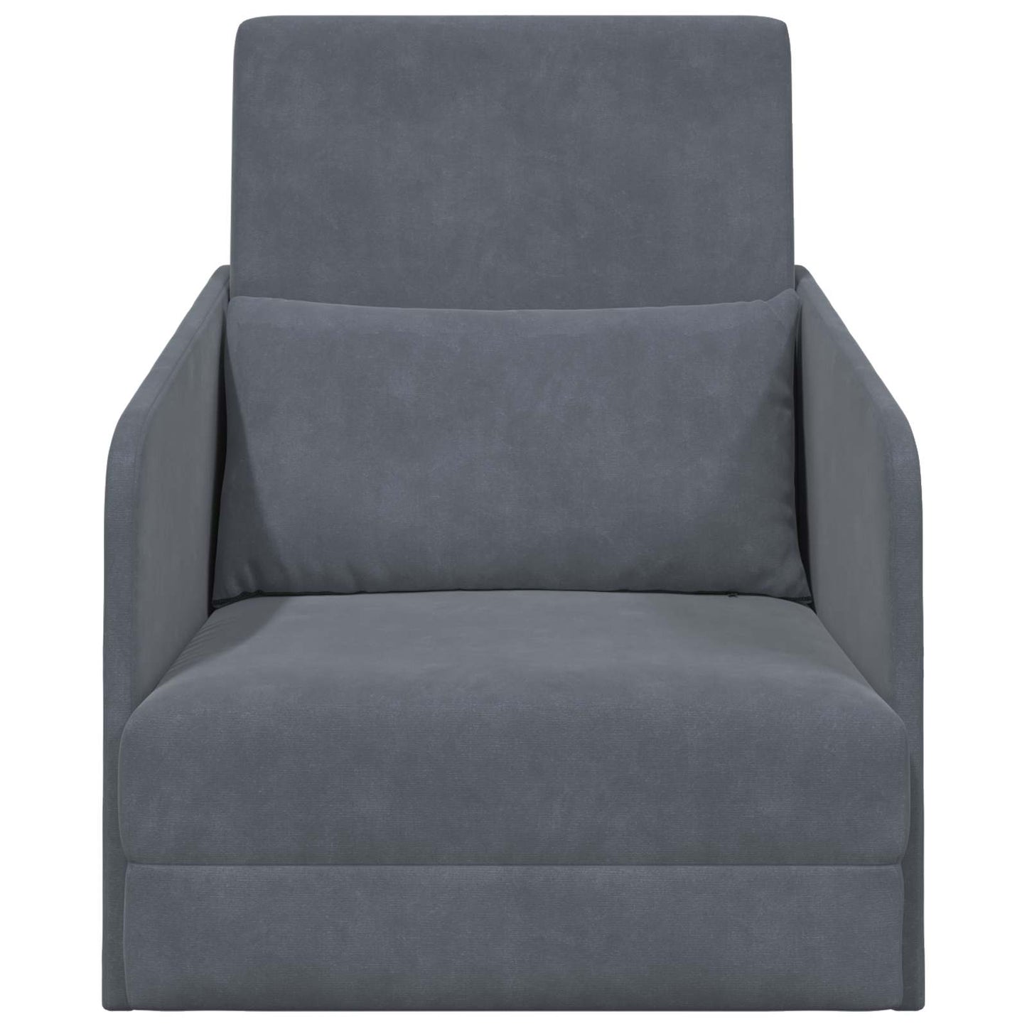 Sammenleggbar Sofa seng Mørkegrå 65 x 80 x 83 cm Fløyel