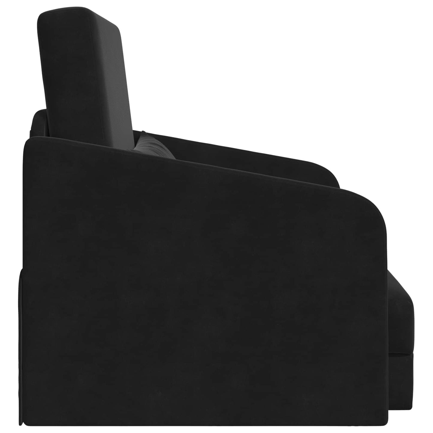 Sammenleggbar Sofa seng Svart 65 x 80 x 83 cm Fløyel