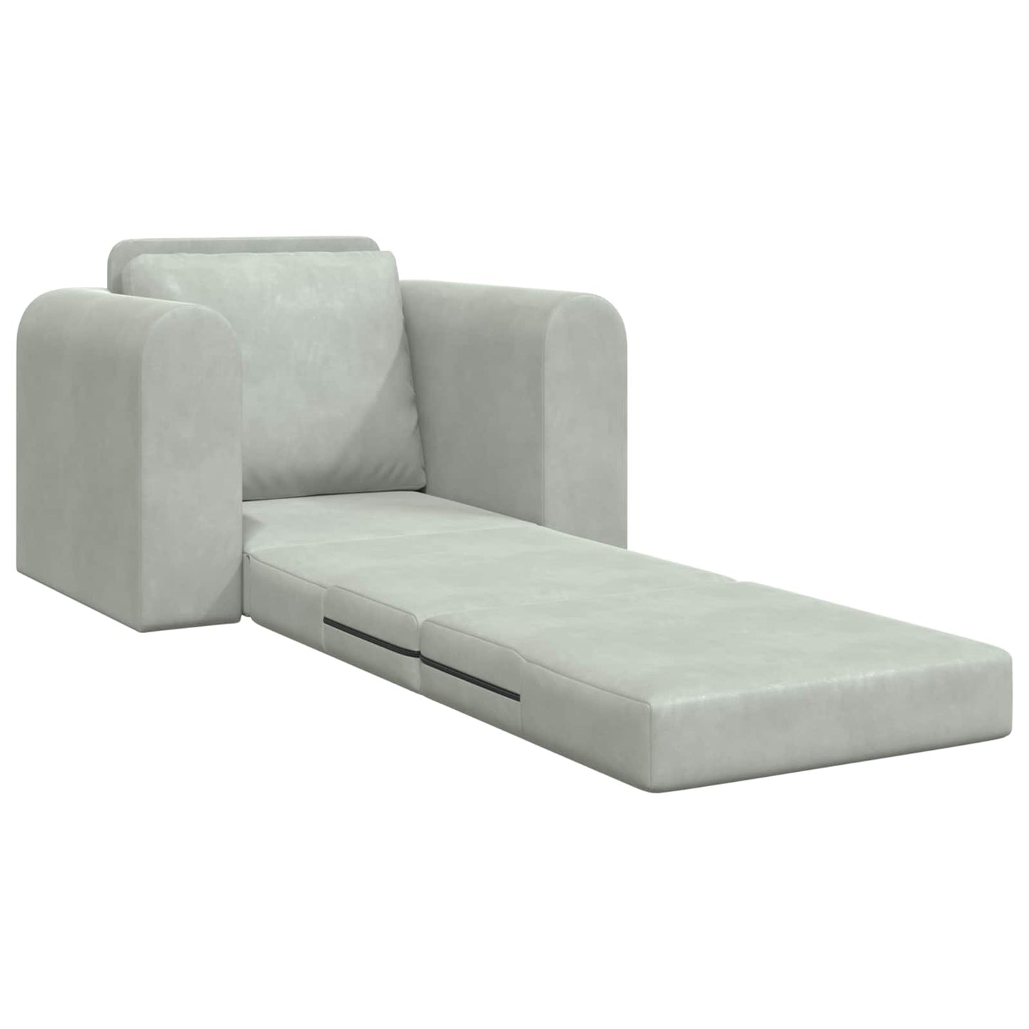Sammenleggbar Sofa seng Lysegrå 98 x 71 x 83 cm Fløyel