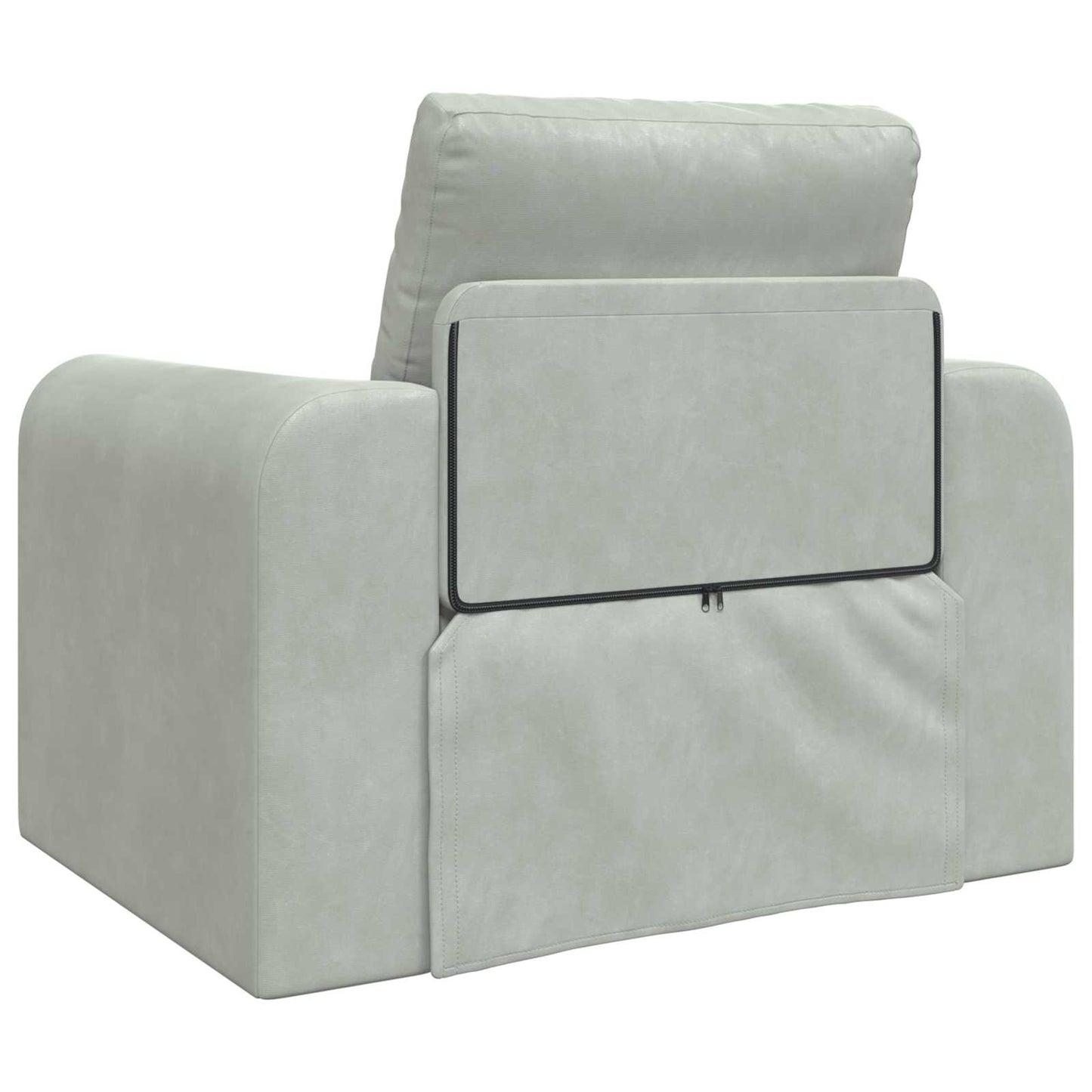 Sammenleggbar Sofa seng Lysegrå 98 x 71 x 83 cm Fløyel